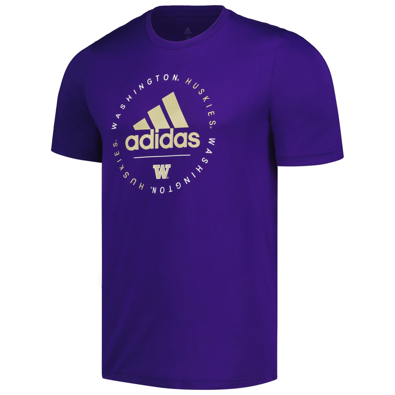 adidas Washington Huskies Stripe Up AEROREADY Pregame T-Shirt - view number 2