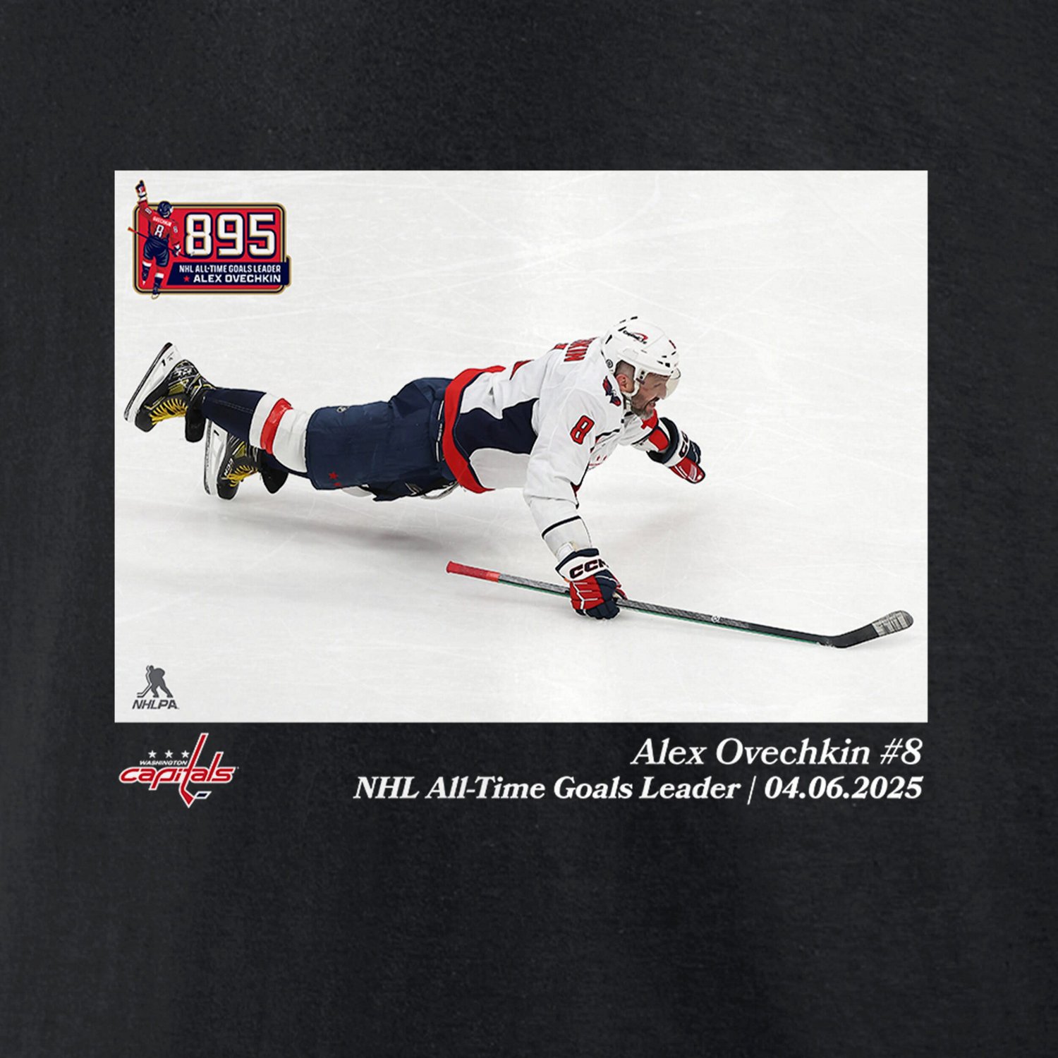 Alexander Ovechkin Washington Capitals NHL All-Time Goals Leader T-Shirt - view number 4