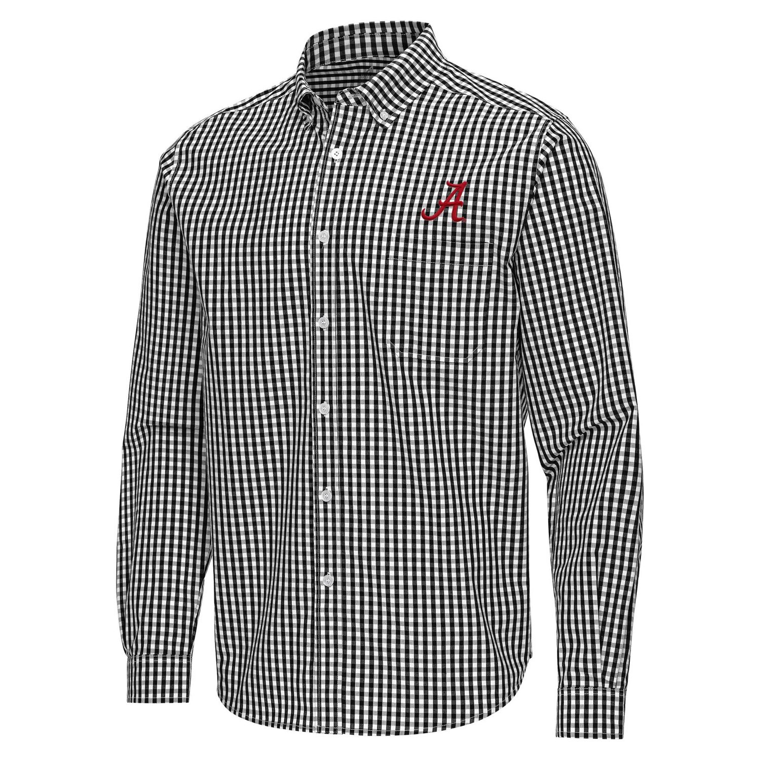 Antigua Alabama Crimson Tide Ellis Woven Tri-Blend Long Sleeve Button-Down Shirt