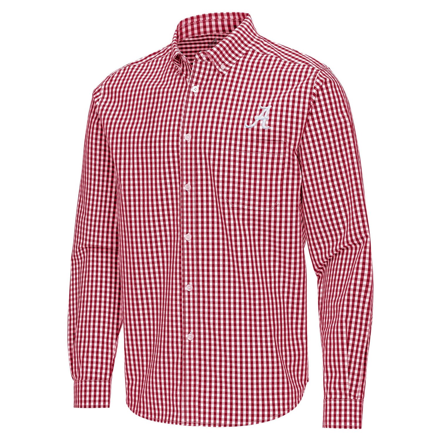 Antigua Alabama Tide Ellis Woven Tri-Blend Long Sleeve Button-Down Shirt