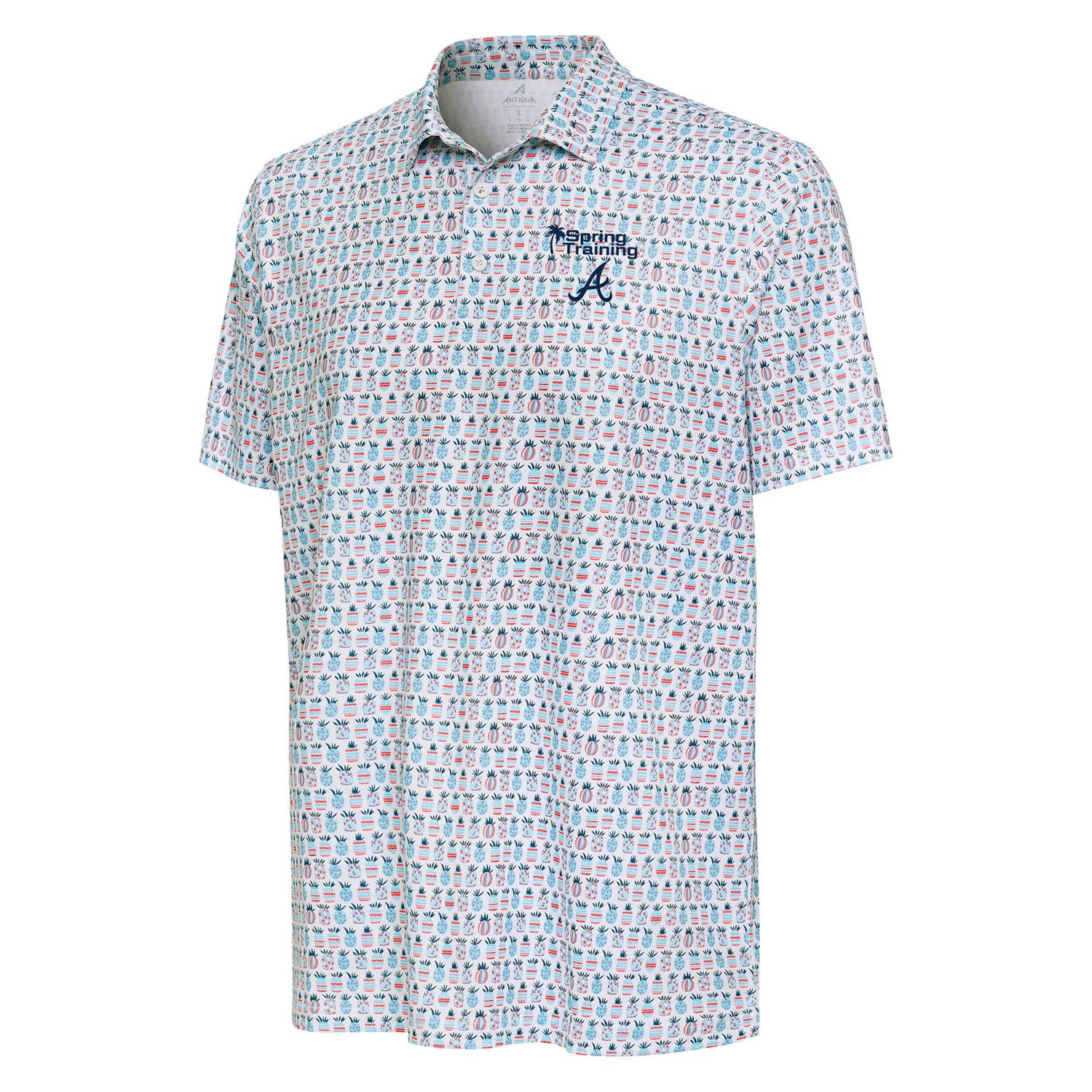 Antigua Atlanta Braves Palm Tree Spring Training Crowns Polo                                                                     - view number 2