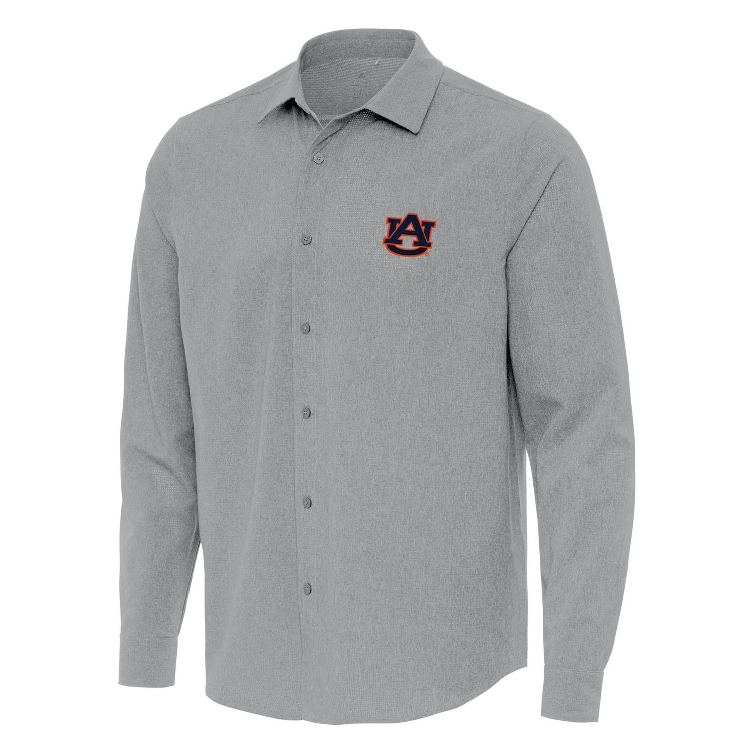 Antigua Auburn Tigers Exposure Woven Long Sleeve Button-Up Shirt
