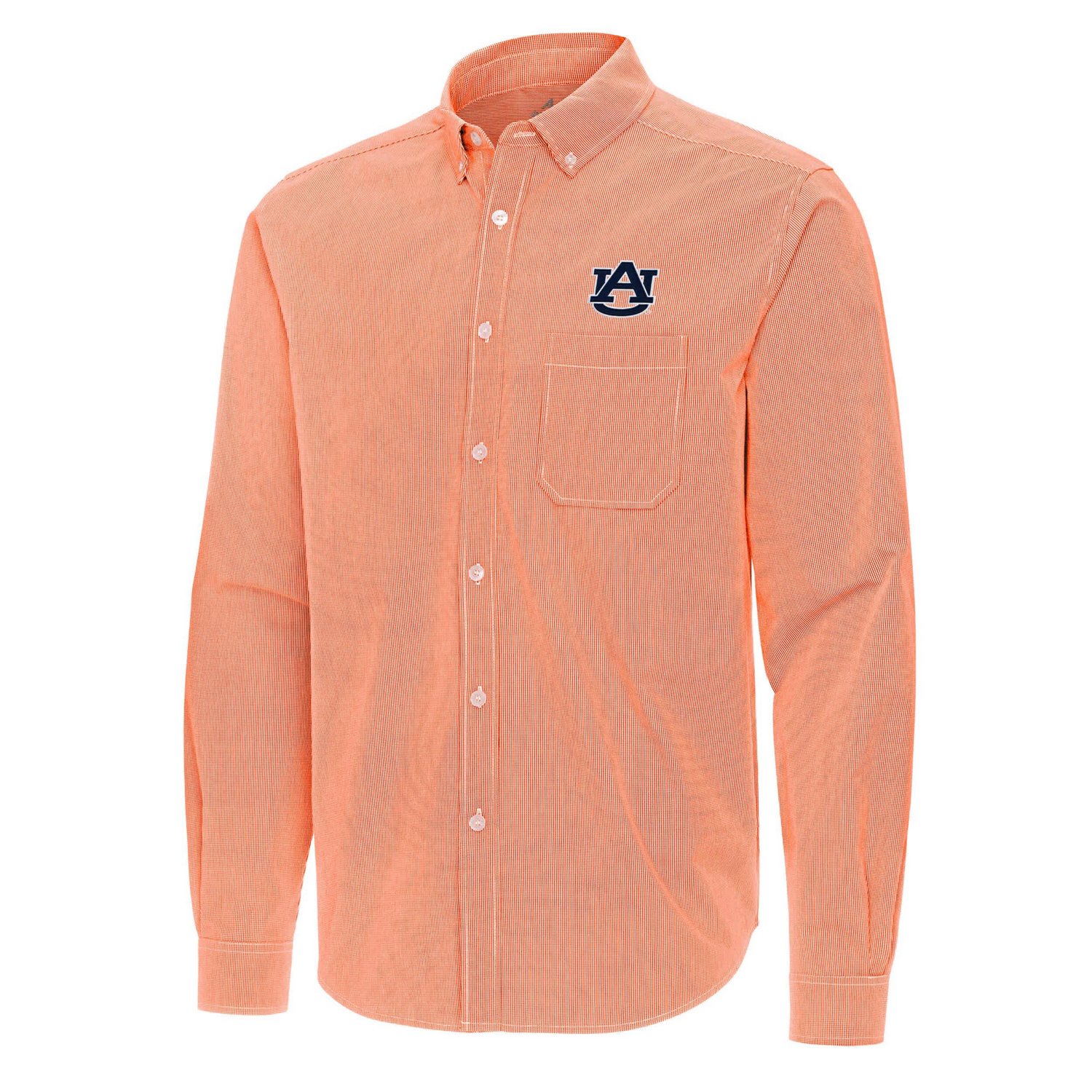 Antigua Auburn Tigers Porter Woven Tri-Blend Long Sleeve Button-Down Shirt - view number 2