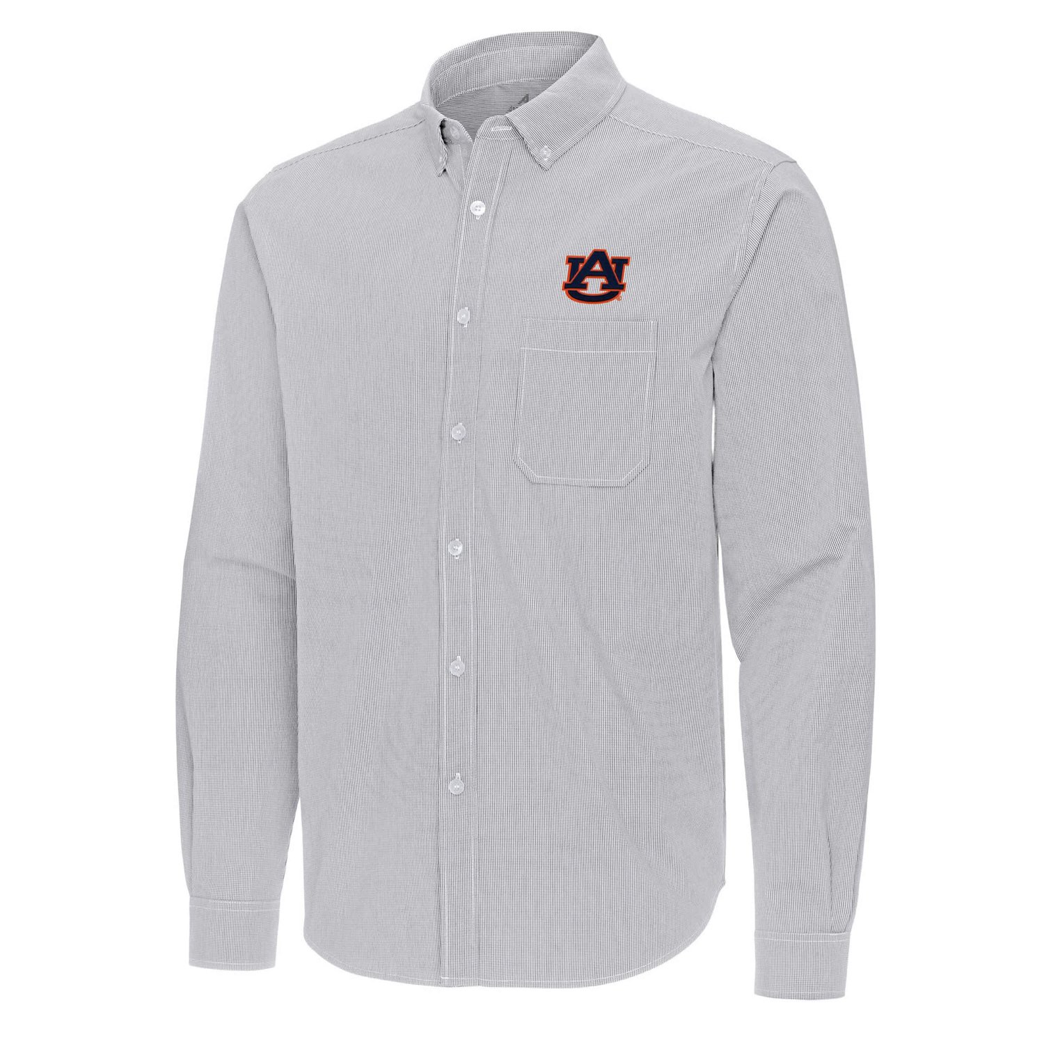 Antigua Auburn Tigers Porter Woven Tri-Blend Long Sleeve Button-Down Shirt - view number 2