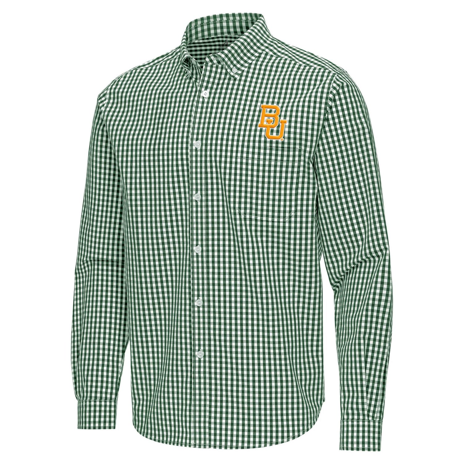 Antigua Baylor Bears Ellis Woven Tri-Blend Long Sleeve Button-Down Shirt - view number 2
