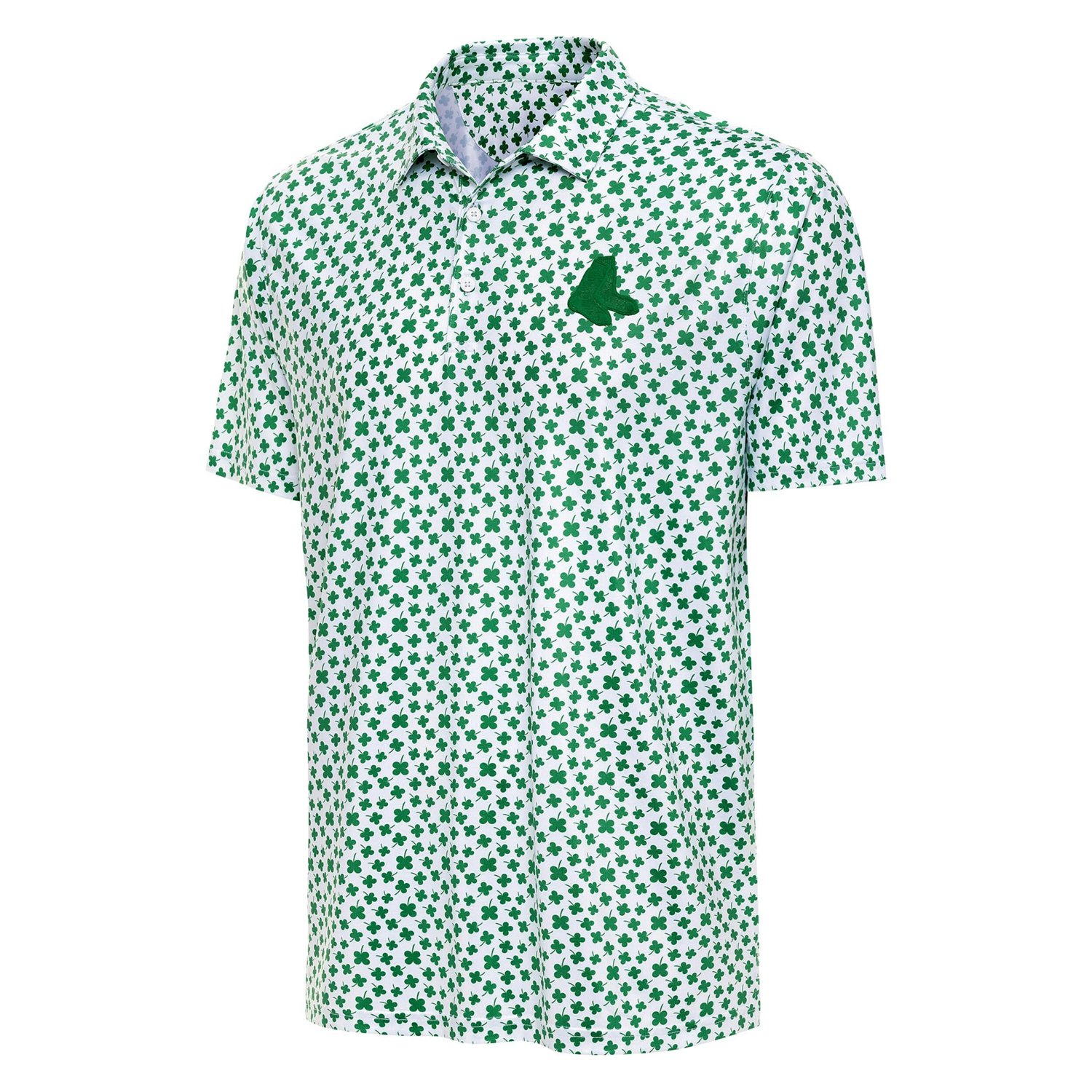 Antigua Boston Red Sox St Patrick's Day Cloverfield Polo