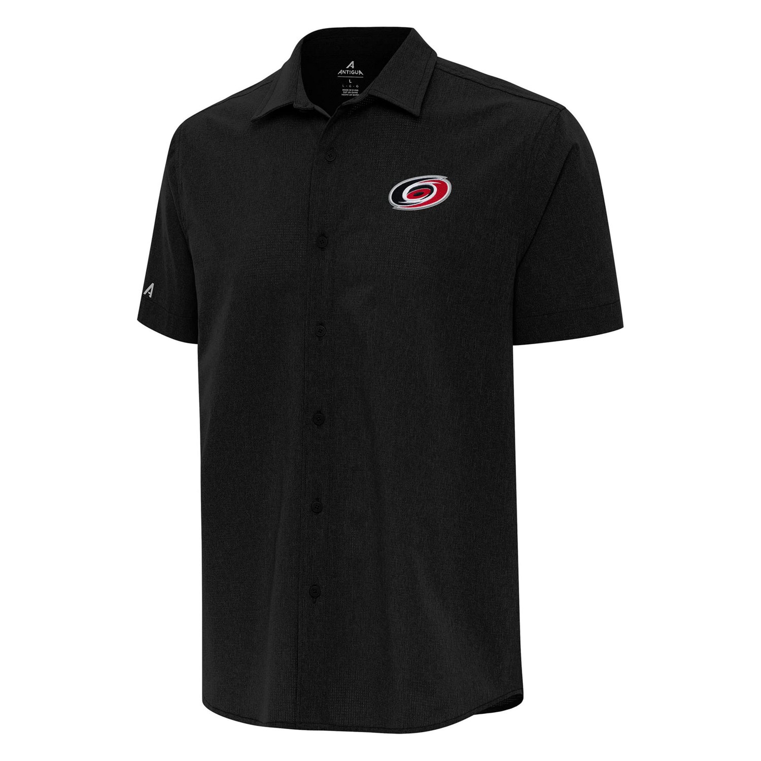 Antigua Carolina Hurricanes Activate Woven Short Sleeve Button-Up Shirt