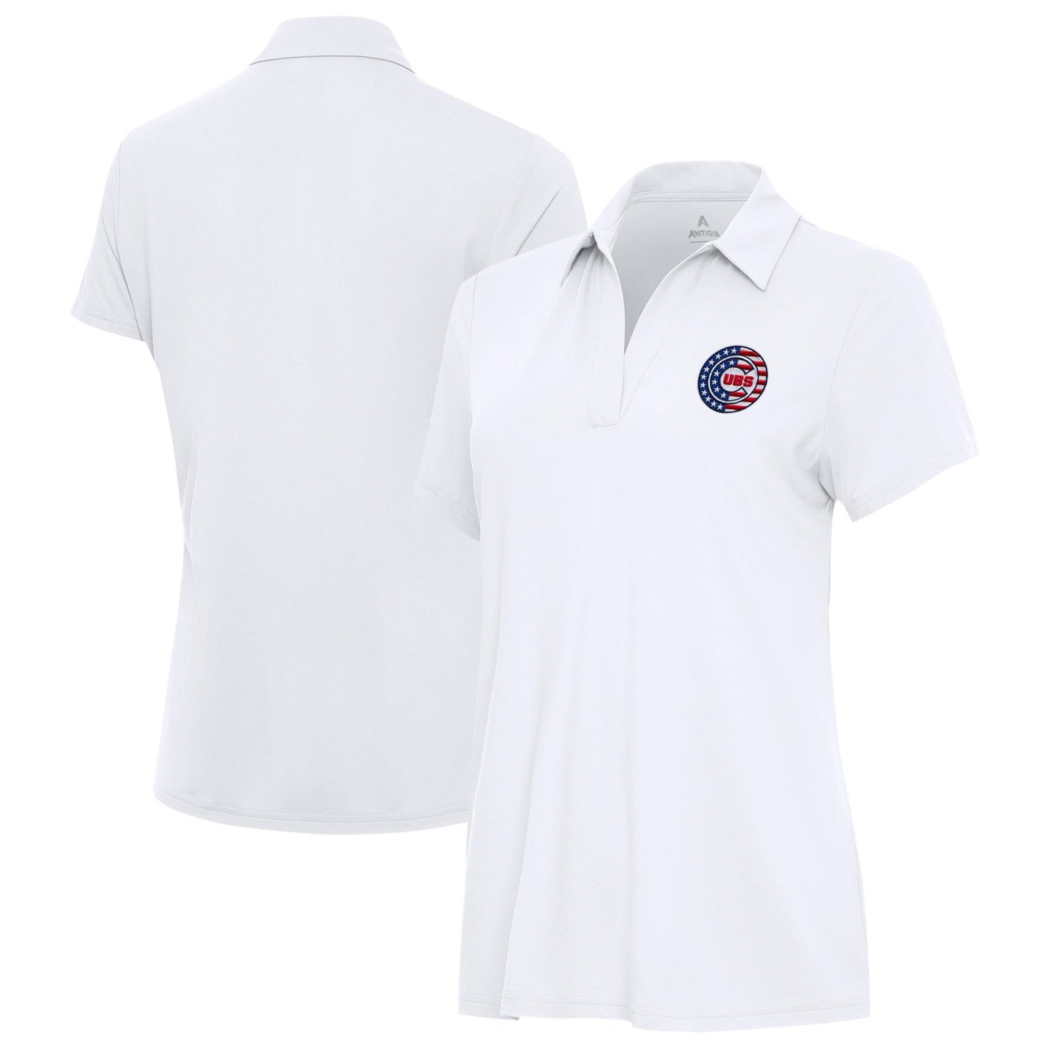 Antigua Chicago Cubs Era Stars and Stripes Team Logo Polo