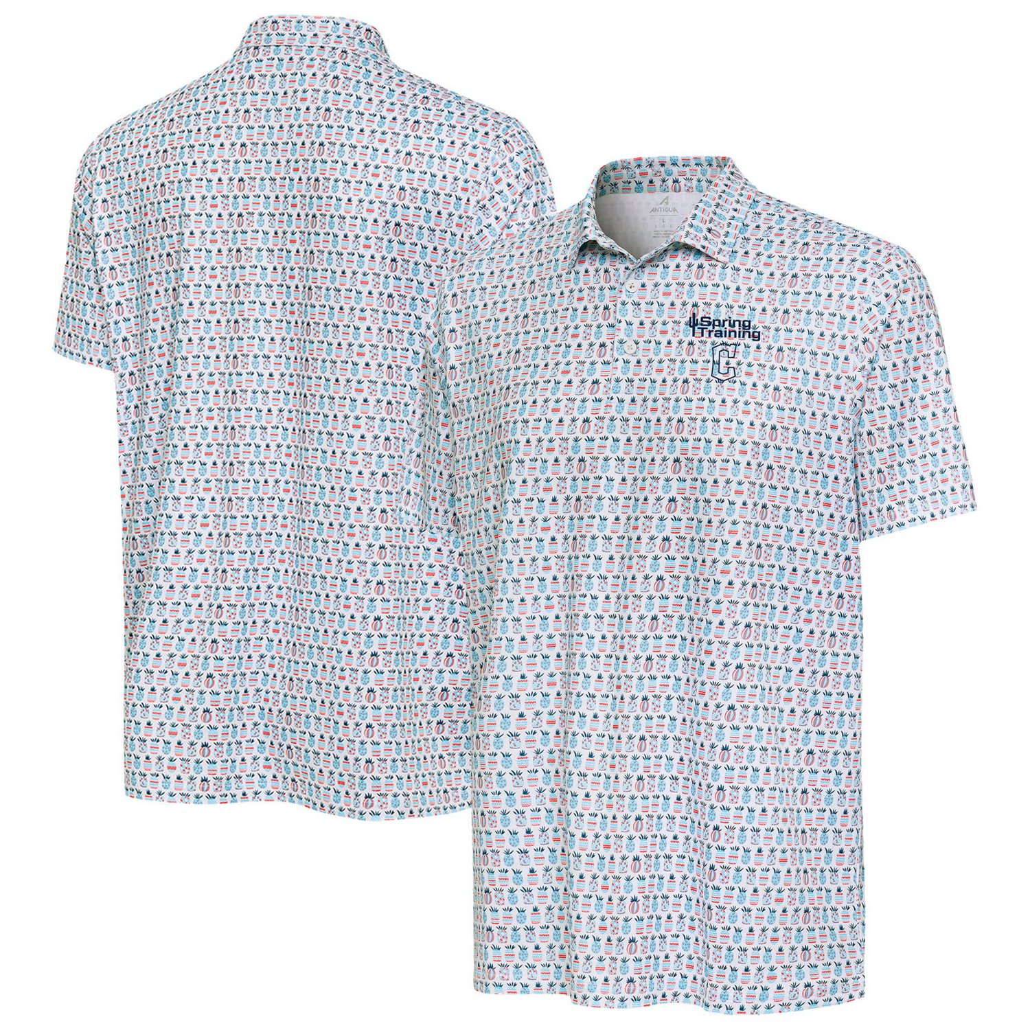 Antigua Cleveland Guardians Cactus Spring Training Crowns Polo                                                                  