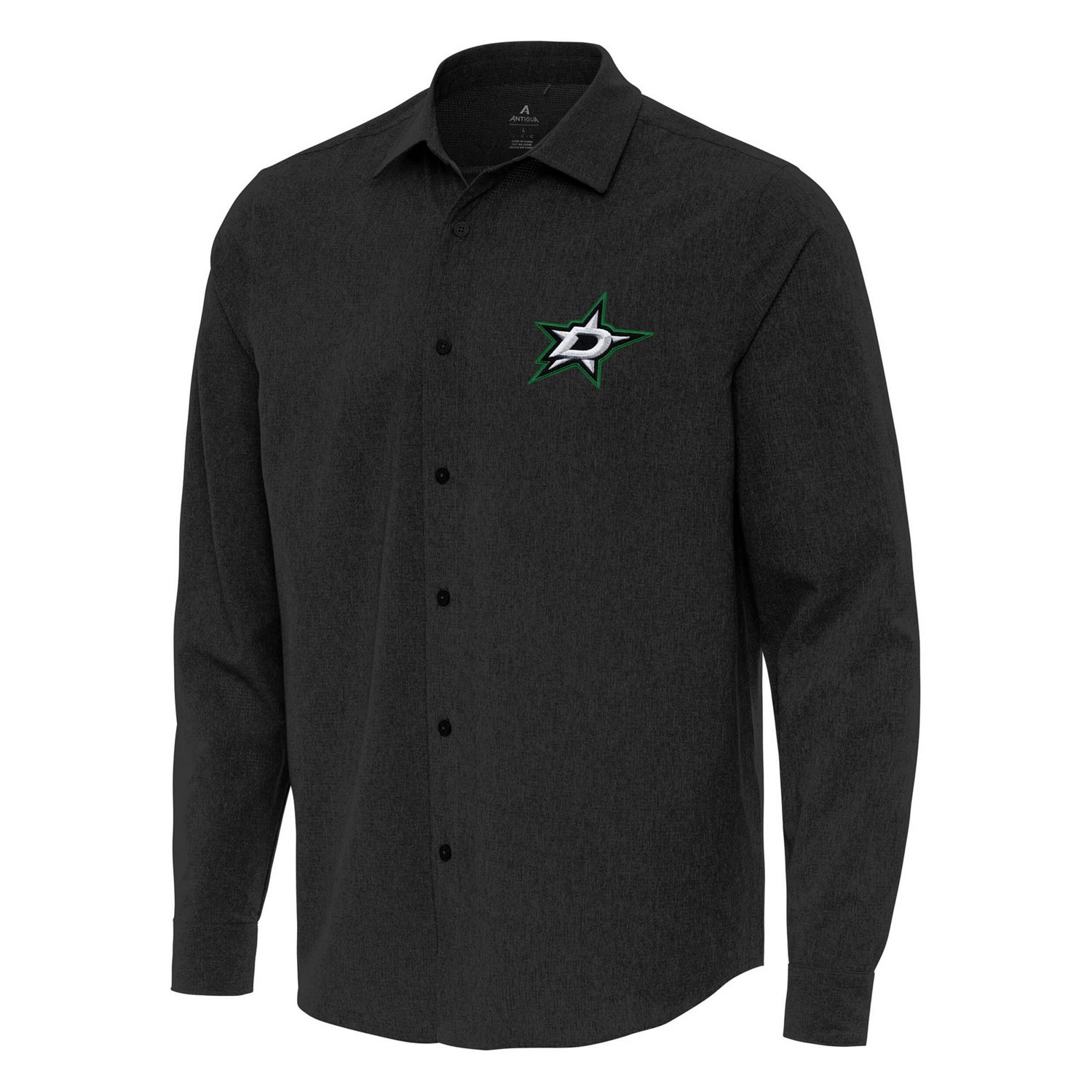 Antigua Dallas Stars Exposure Woven Long Sleeve Button-Up Shirt