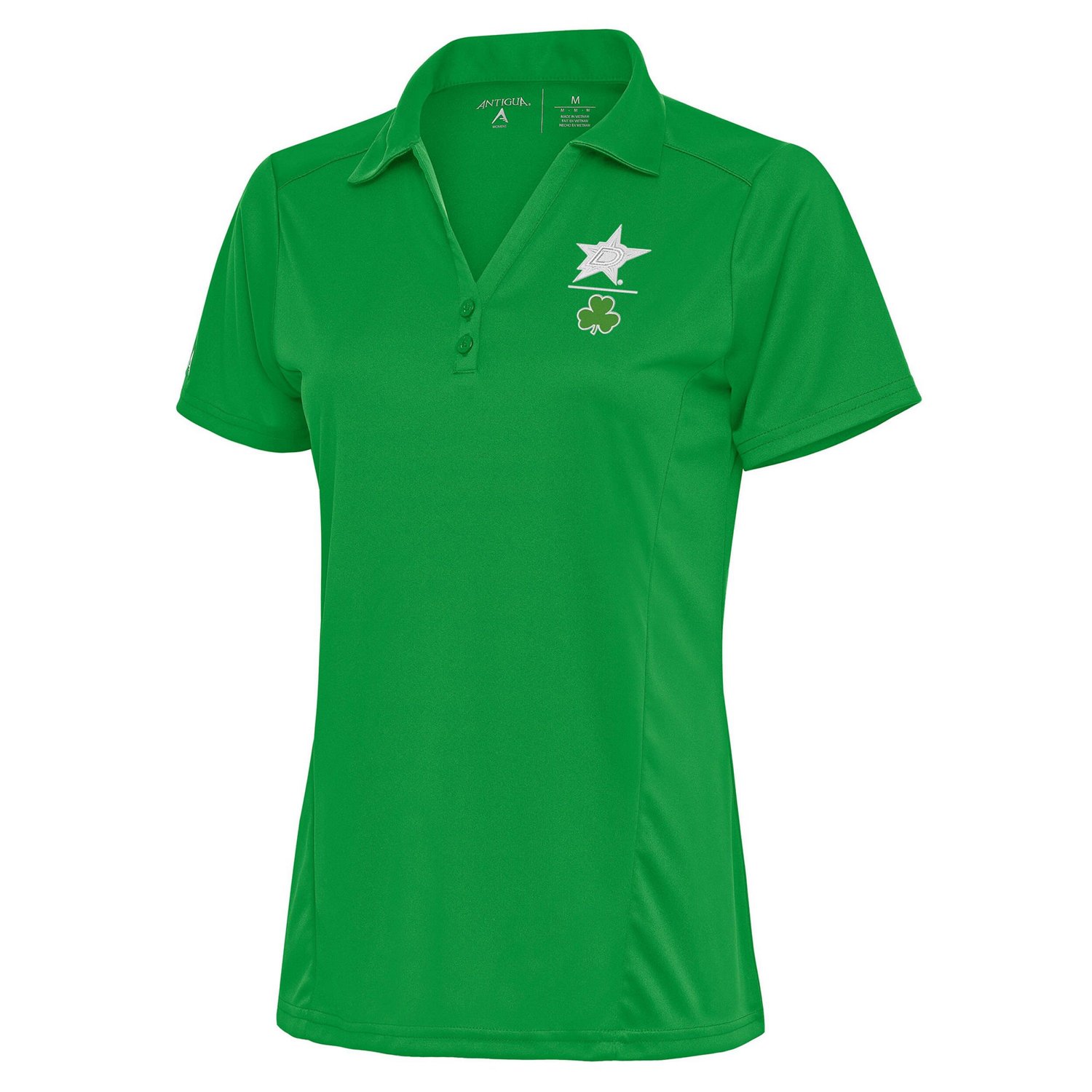 Antigua Dallas Stars Shamrock Tribute Polo