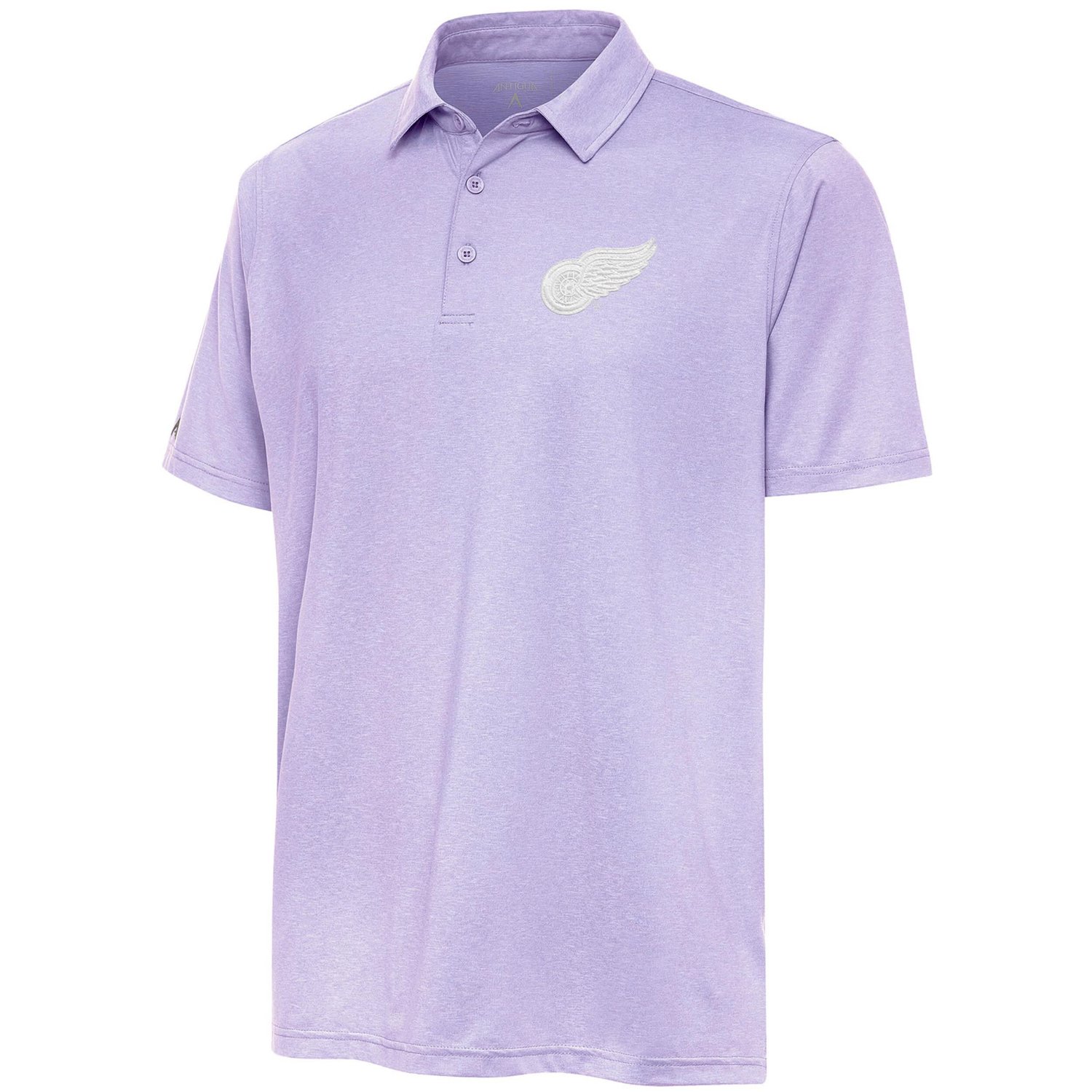 Antigua Detroit Red Wings White Logo Par 3 Polo                                                                                  - view number 1