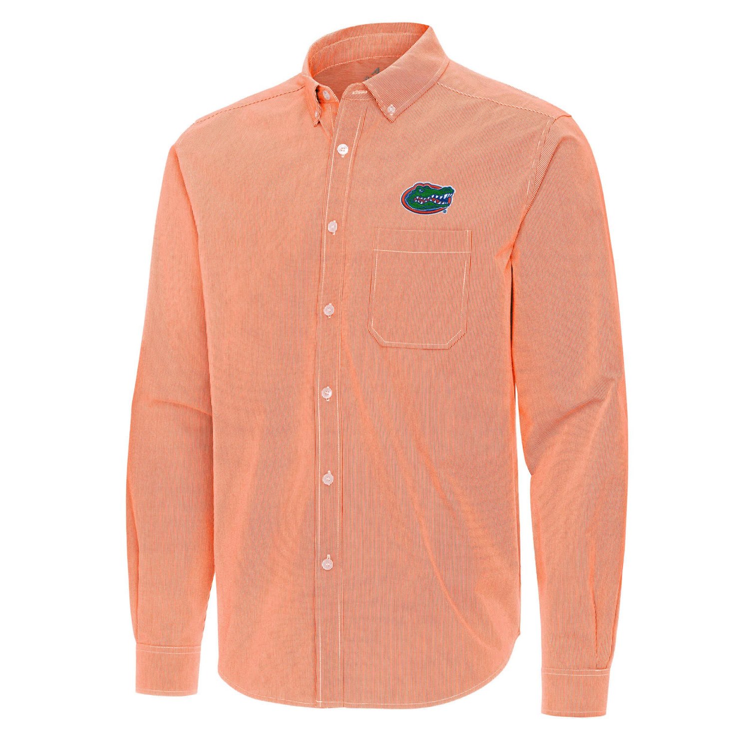 Antigua Florida Gators Porter Woven Tri-Blend Long Sleeve Button-Down Shirt - view number 2