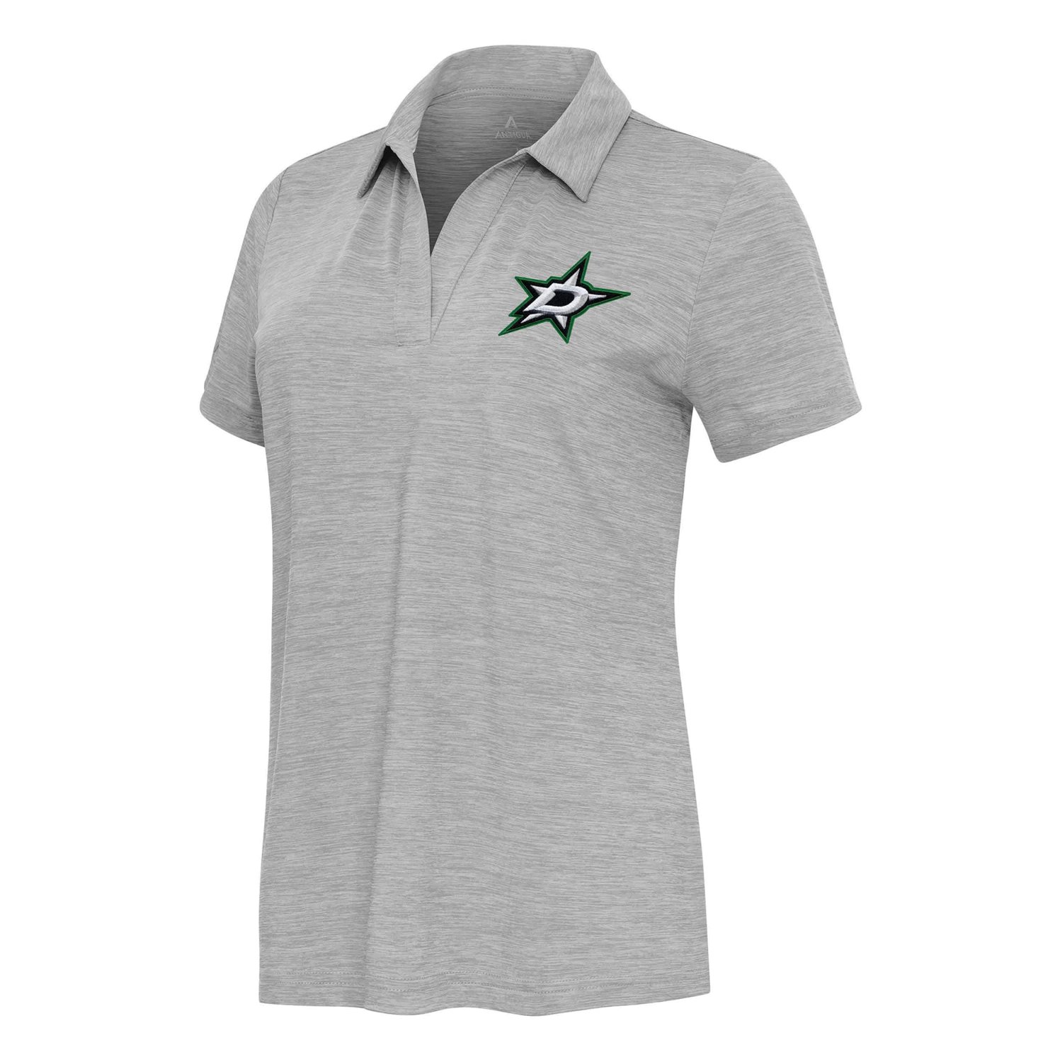 Antigua Heather Dallas Stars Layout V-Neck Polo                                                                                  - view number 1