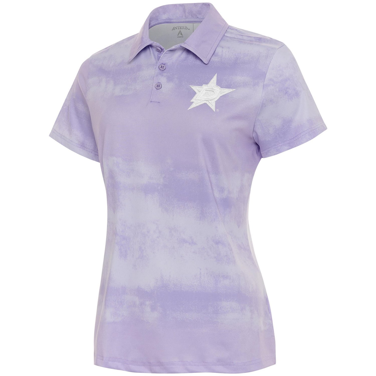 Antigua Heather Dallas Stars White Logo Render Polo