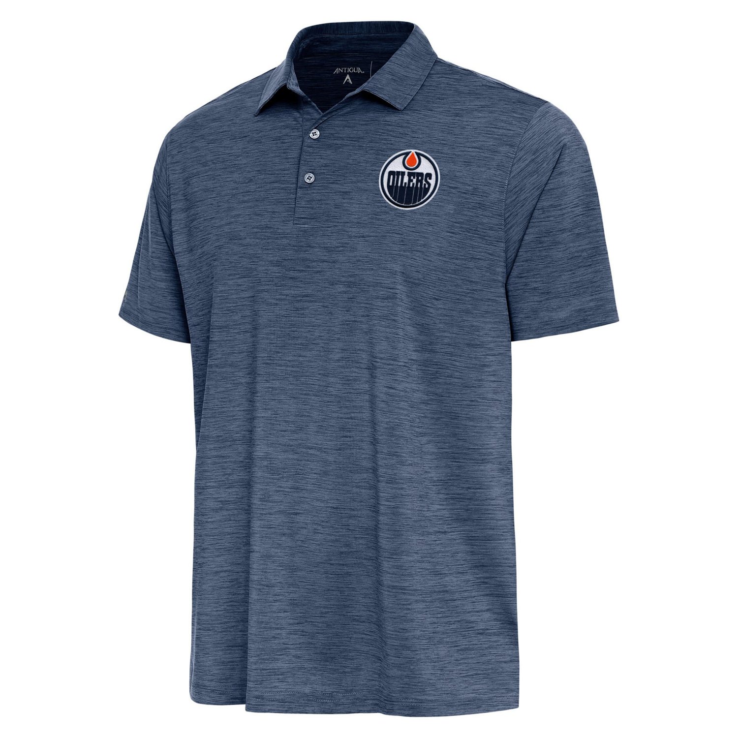 Antigua Heather Edmonton Oilers Layout Polo