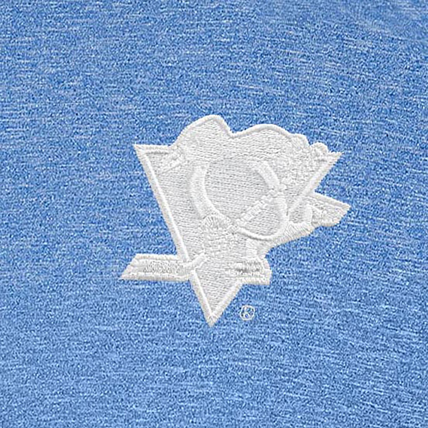 Antigua Heather Pittsburgh Penguins White Logo Par 3 Polo