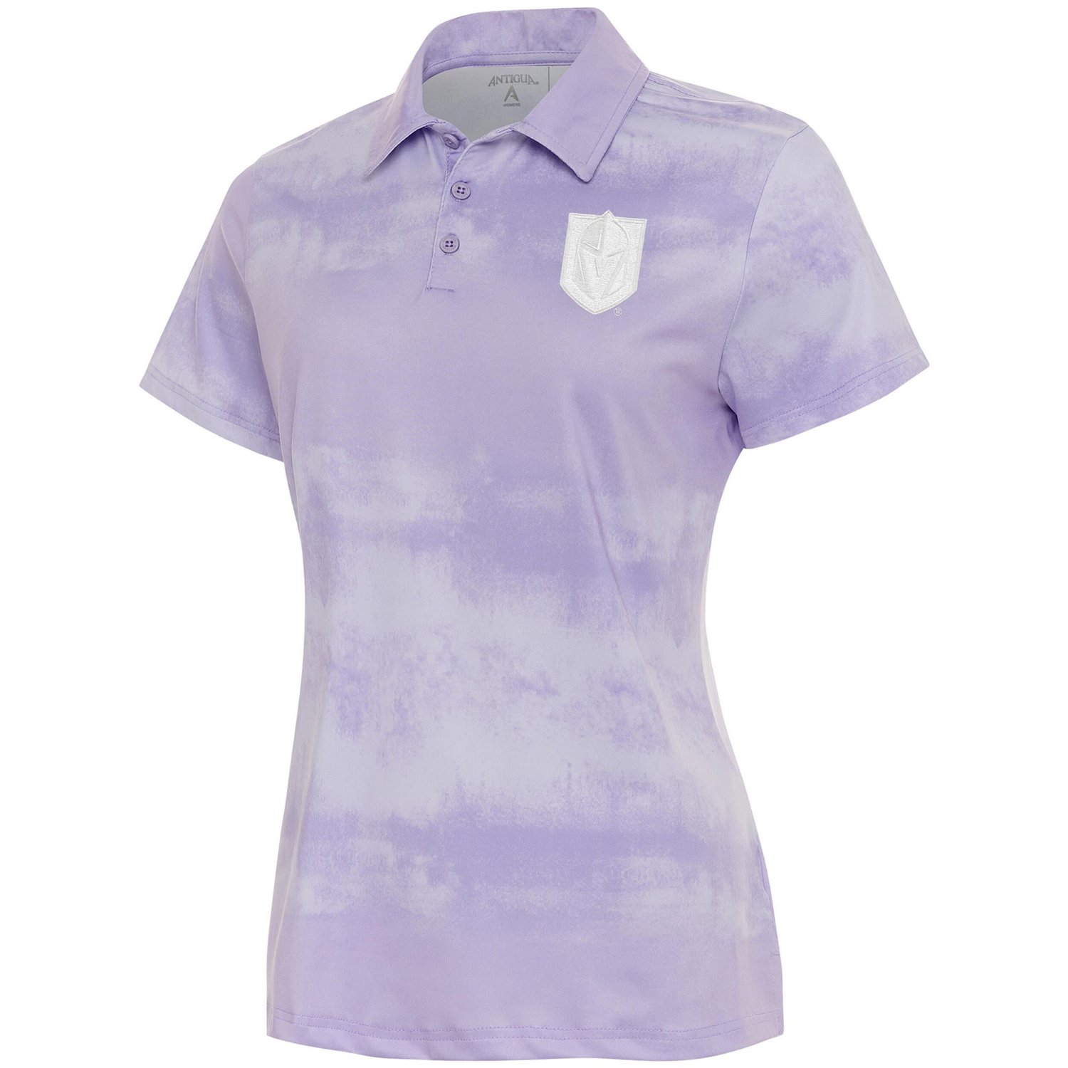 Antigua Heather Vegas Golden Knights White Logo Render Polo