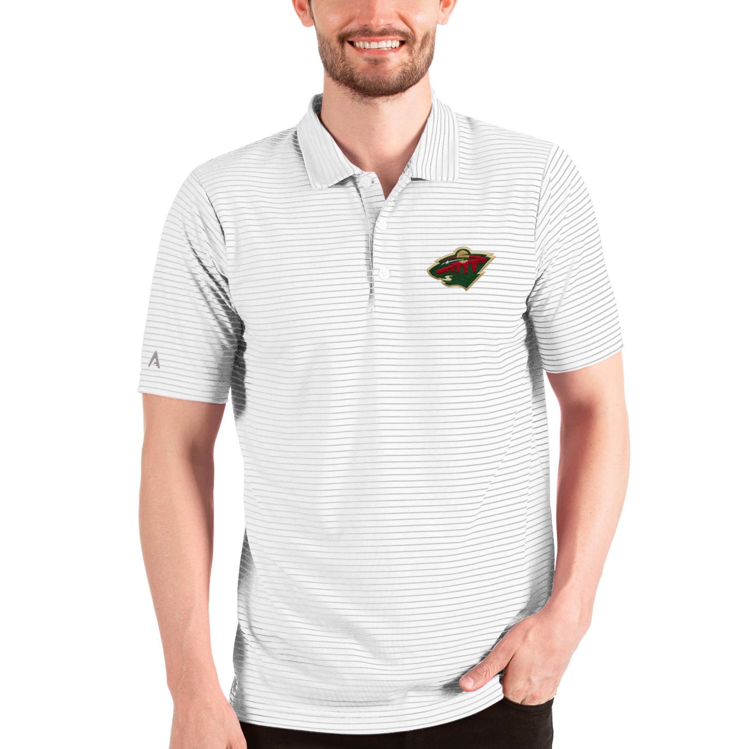 Antigua Heathered Minnesota Wild Esteem Polo