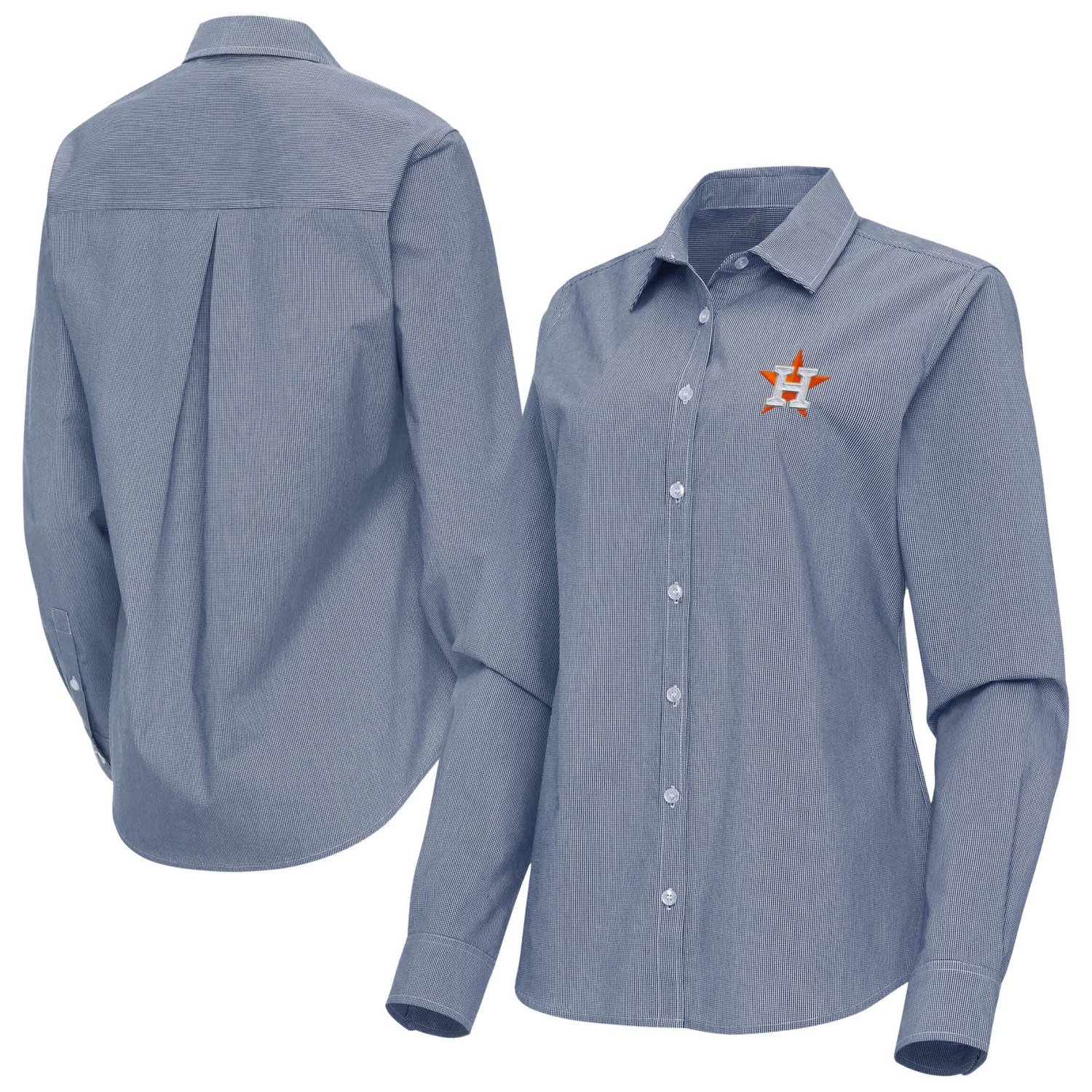 Antigua Houston Astros Porter Woven Long Sleeve Button-Up Shirt
