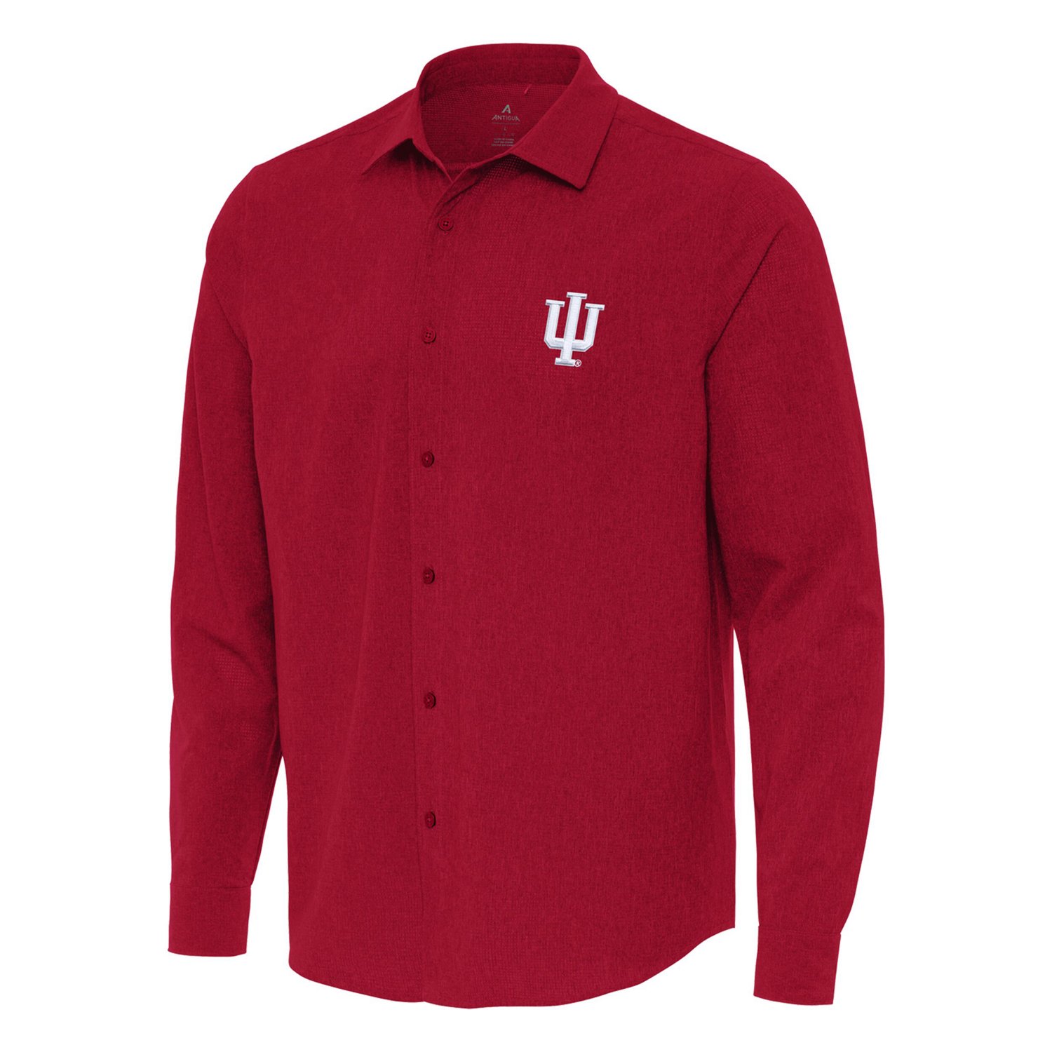 Antigua Indiana Hoosiers Exposure Woven Long Sleeve Button-Up Shirt - view number 2