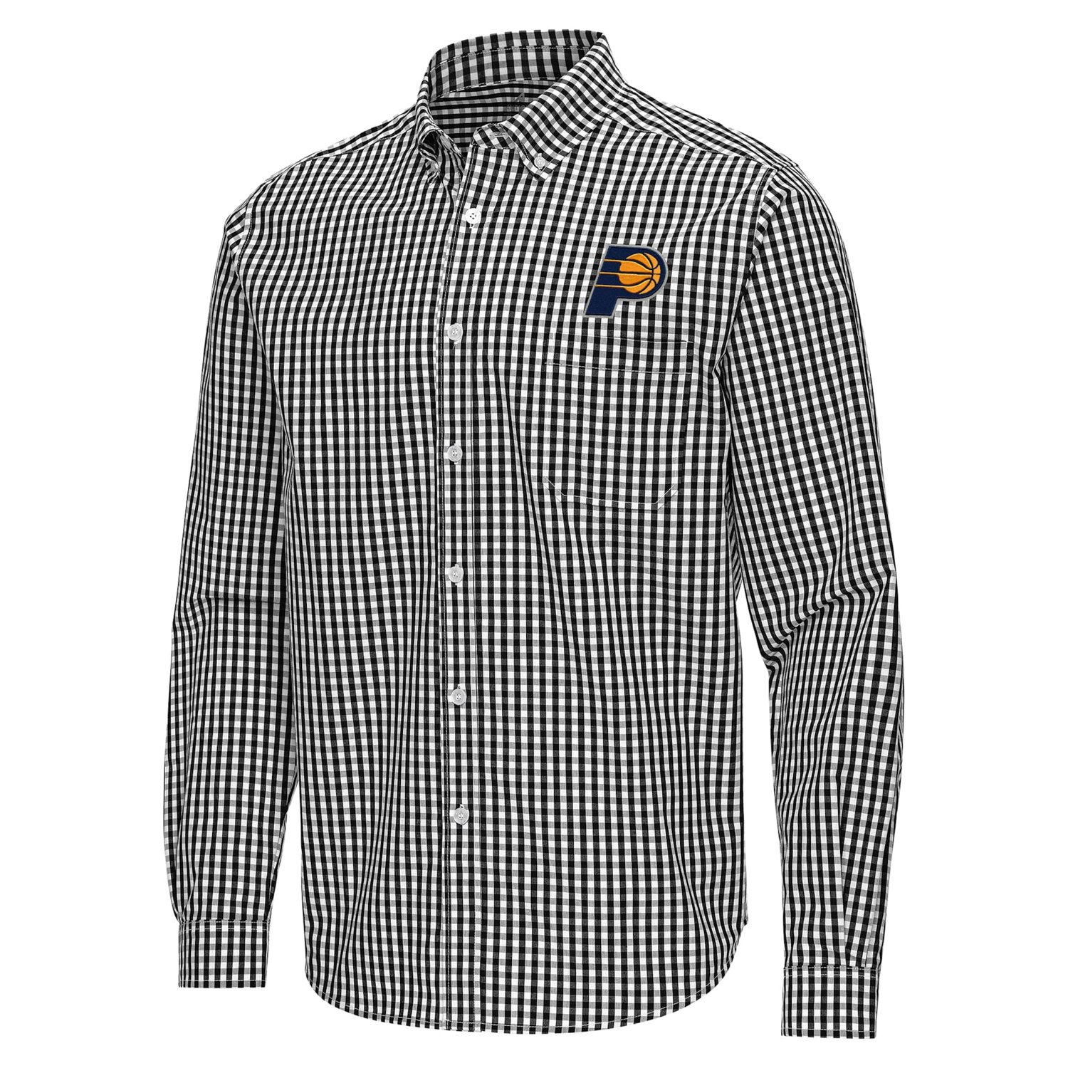 Antigua Indiana Pacers Ellis Woven Tri-Blend Button-Down Shirt
