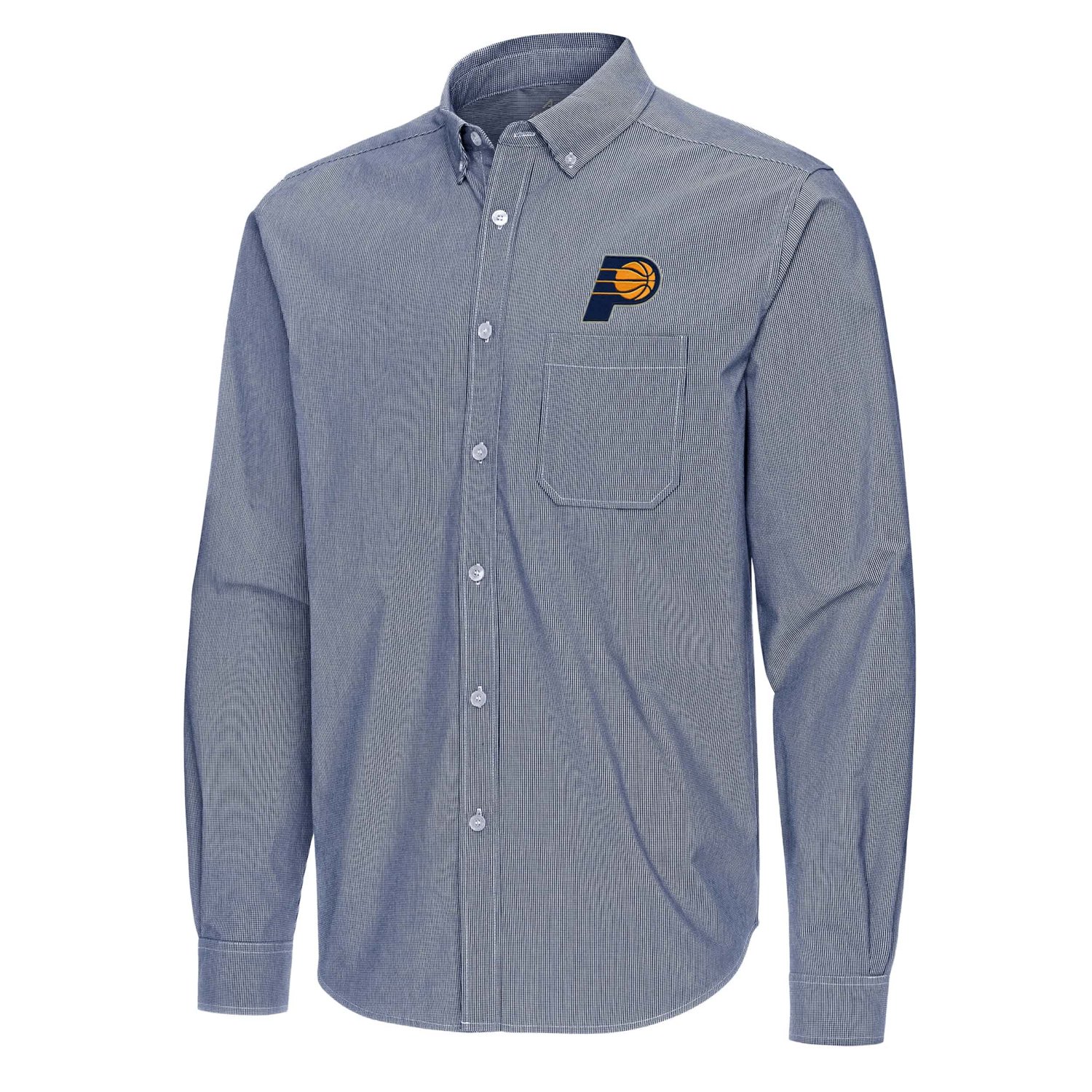 Antigua Indiana Pacers Porter Woven Long Sleeve Button-Down Shirt