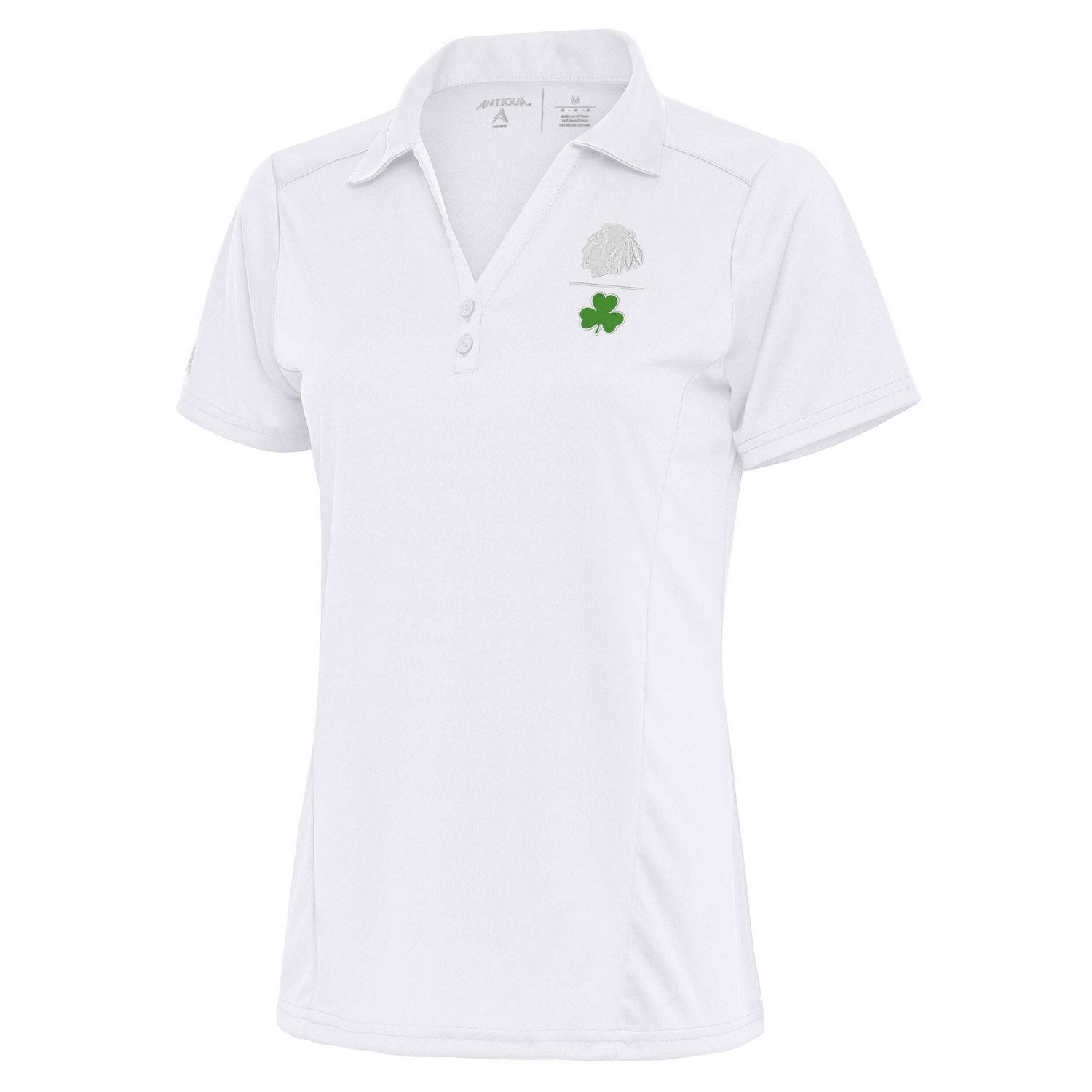 Antigua Kelly Chicago Blackhawks Shamrock Tribute Polo