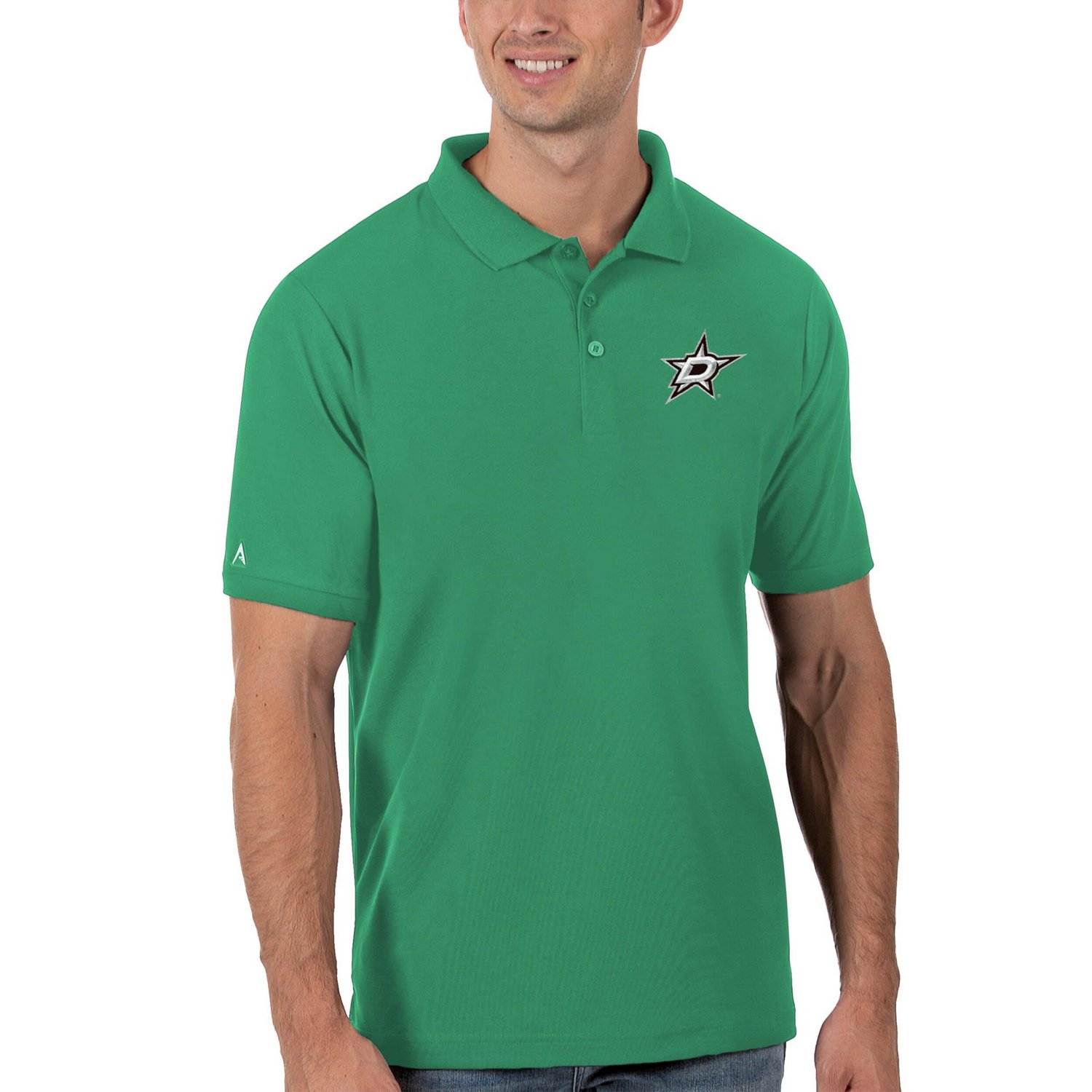 Antigua Kelly Dallas Stars Legacy Pique Polo