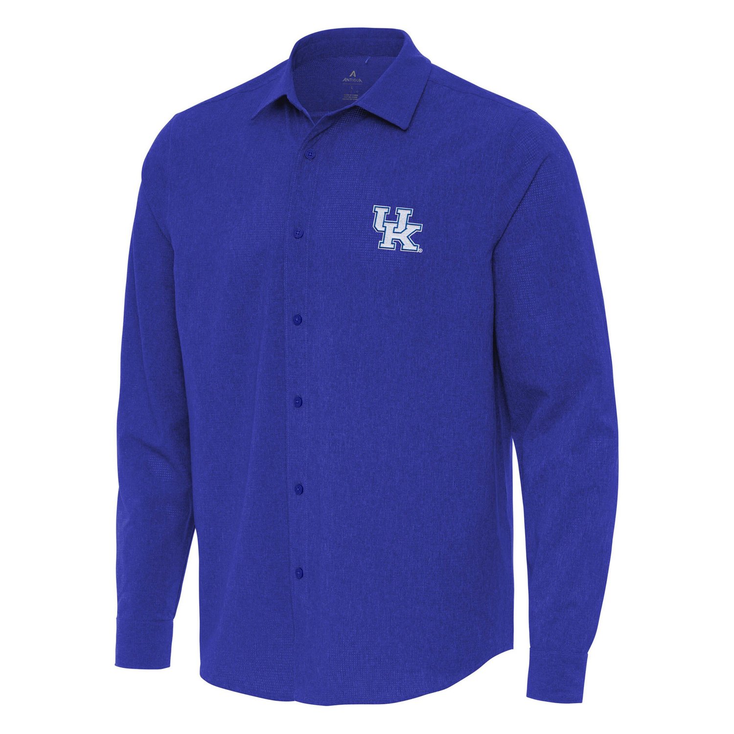 Antigua Kentucky Wildcats Exposure Woven Long Sleeve Button-Up Shirt
