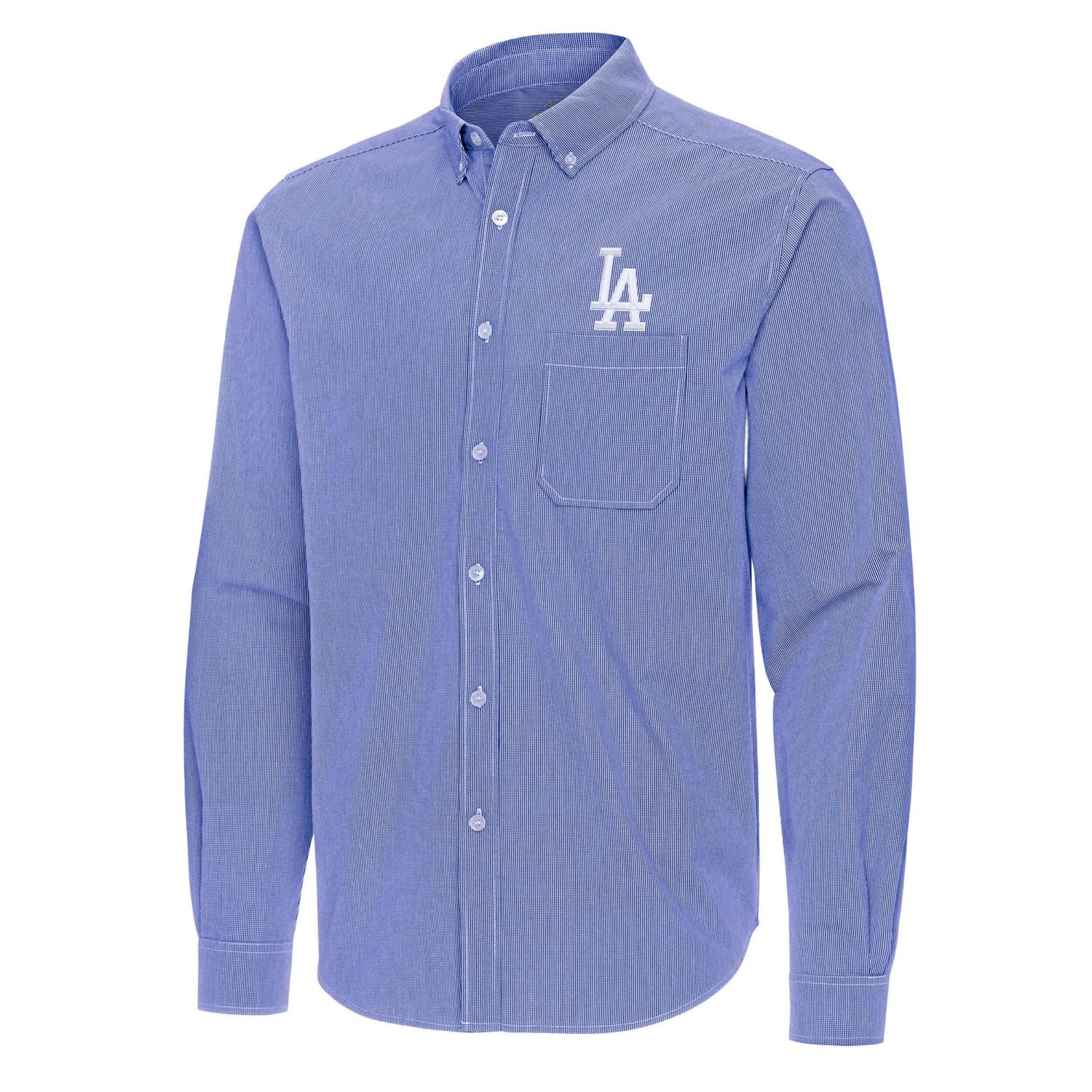 Antigua Los Angeles Dodgers Porter Woven Long Sleeve Button-Down Shirt - view number 2