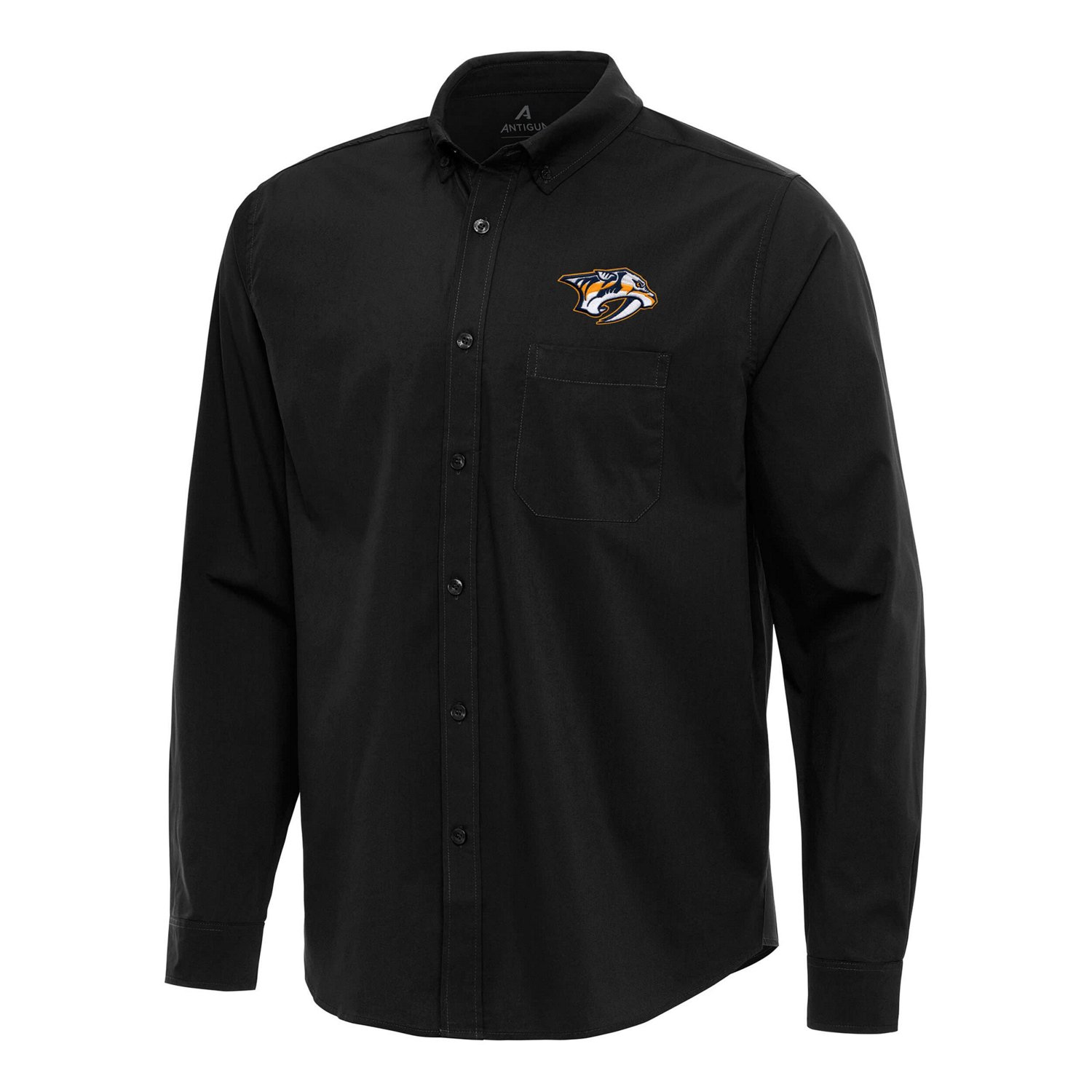 Antigua Nashville Predators Flight Woven Tri-Blend Long Sleeve Button-Down Shirt