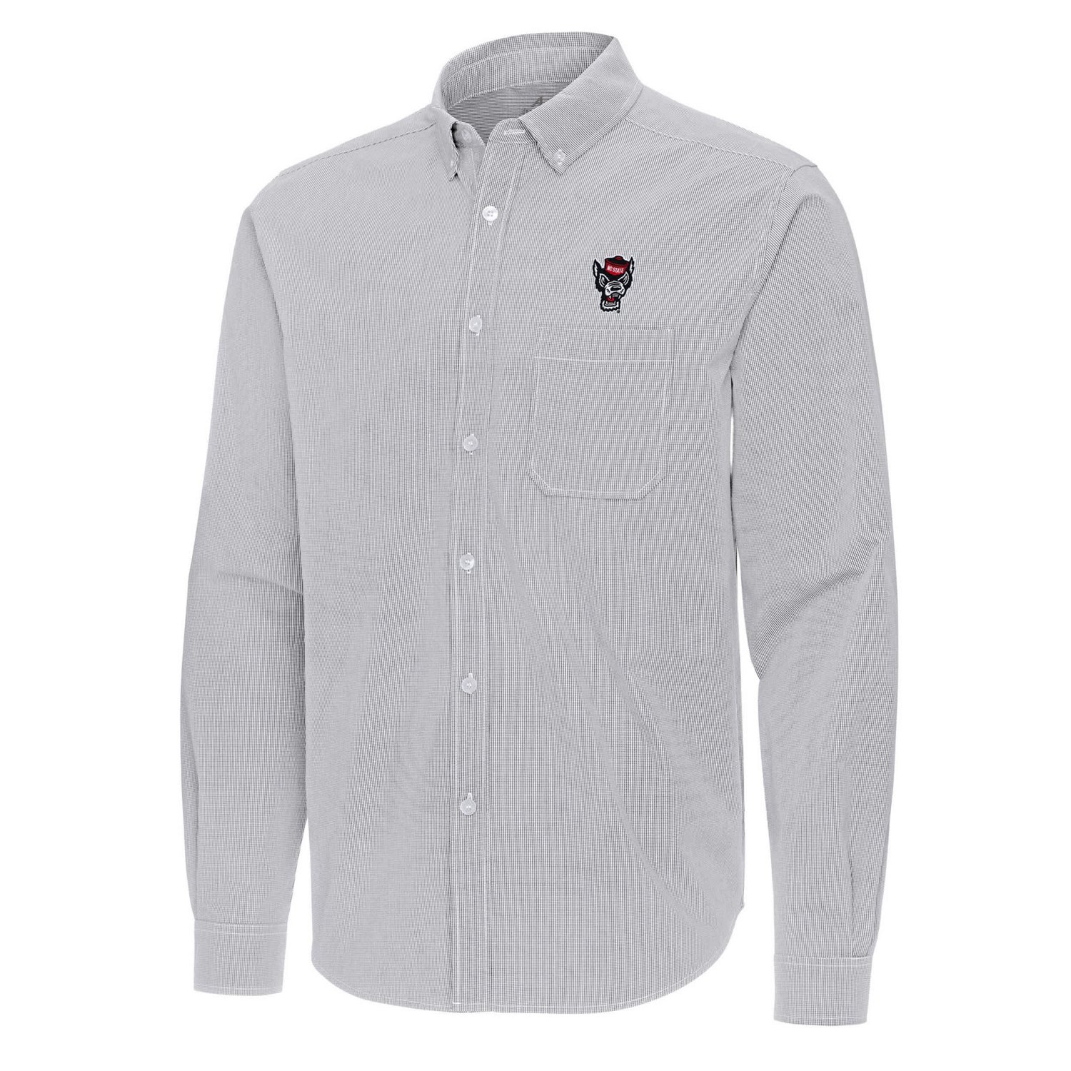 Antigua NC State Wolfpack Porter Woven Tri-Blend Long Sleeve Button-Down Shirt - view number 2