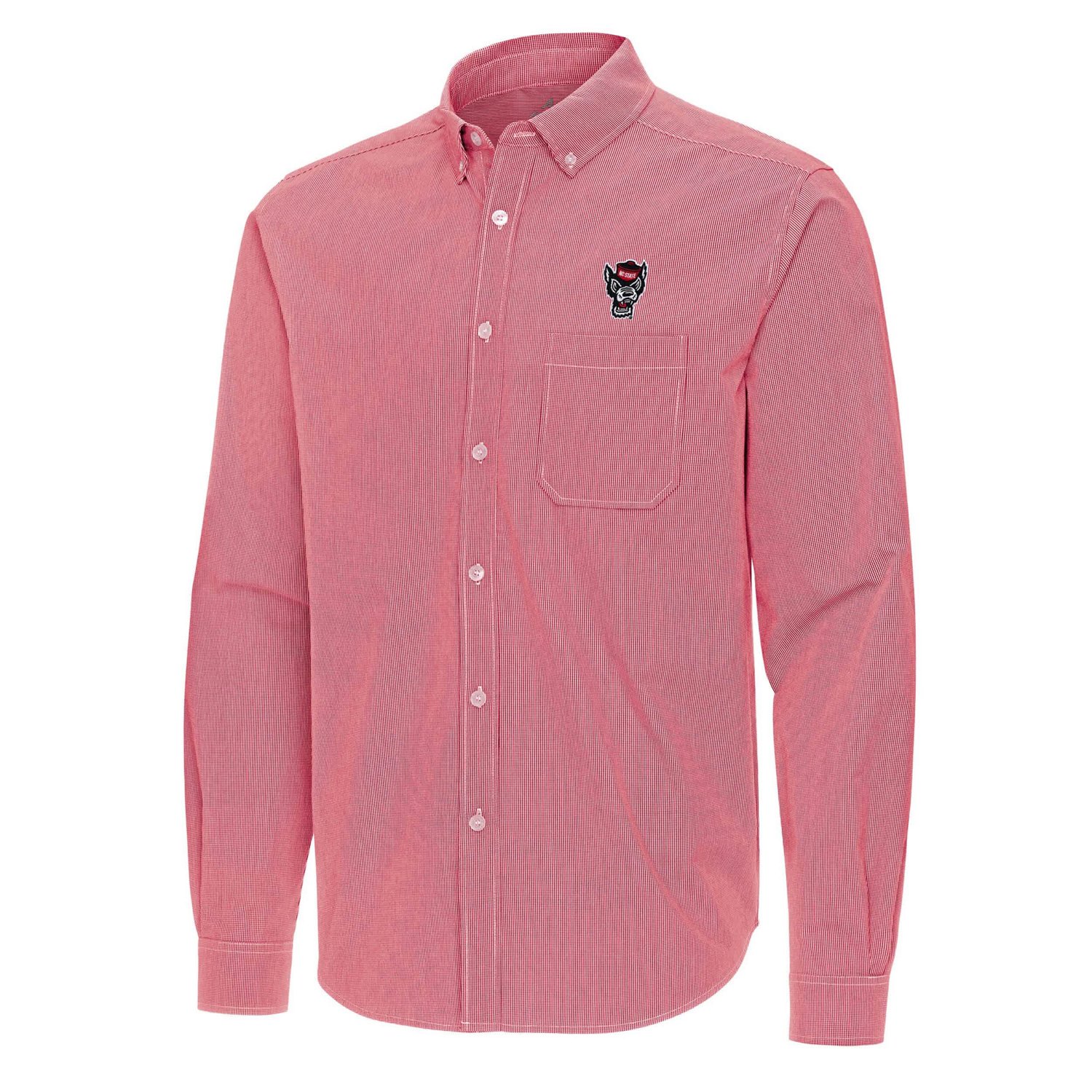 Antigua NC State Wolfpack Porter Woven Tri-Blend Long Sleeve Button-Down Shirt - view number 2