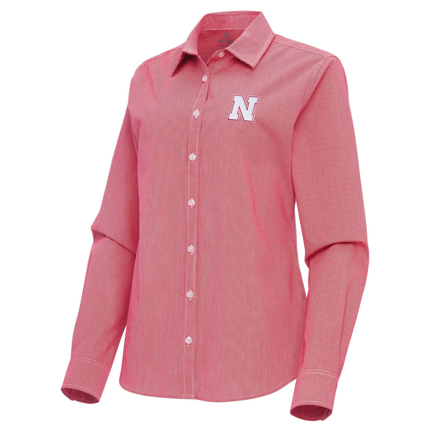 Antigua Nebraska Huskers Porter Woven Tri-Blend Long Sleeve Button-Up Shirt - view number 2