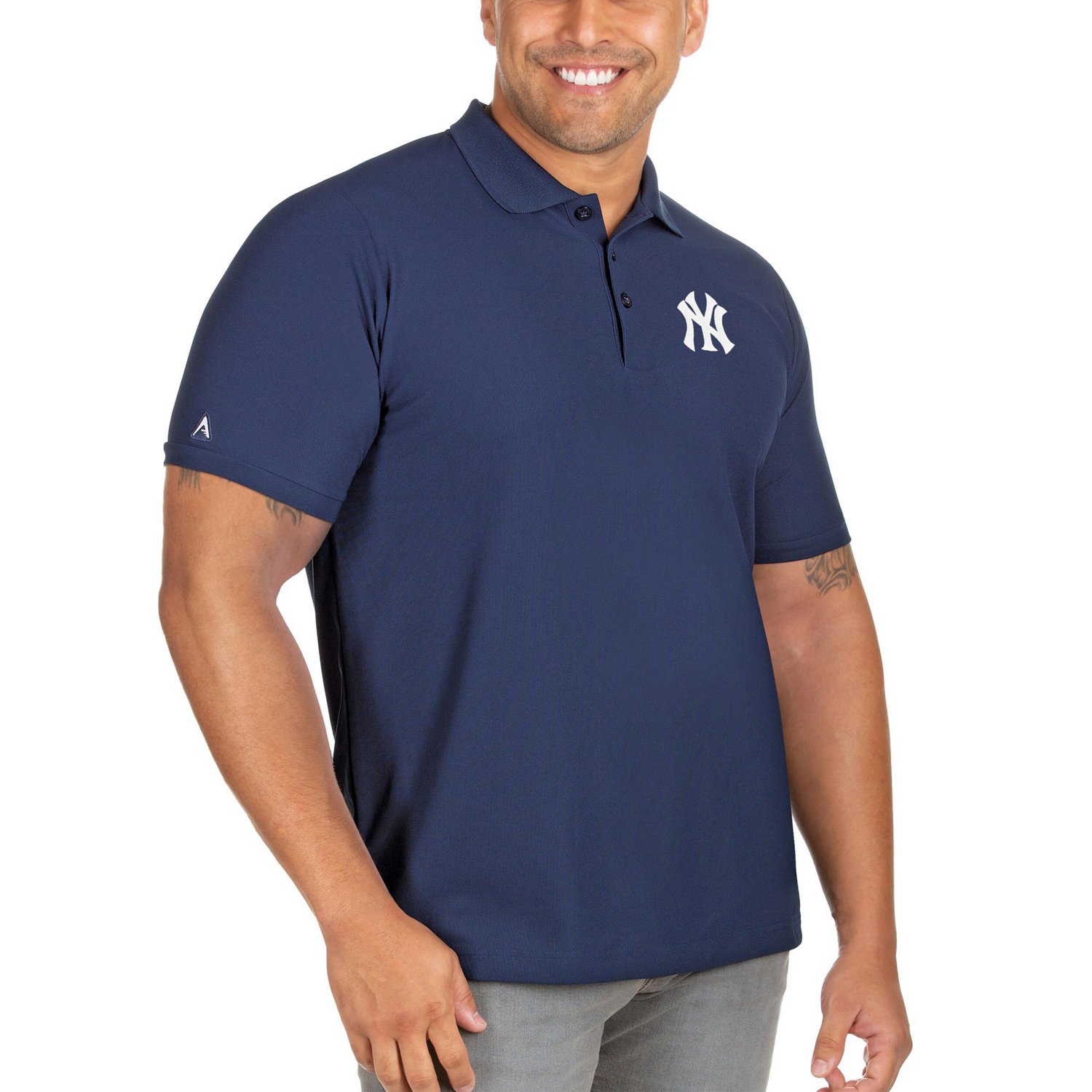 Antigua New York Yankees Big  Tall Legacy Pique Polo - view number 1
