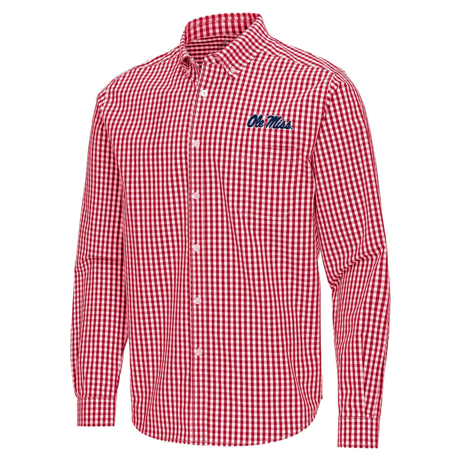 Antigua Ole Miss Rebels Ellis Woven Tri-Blend Long Sleeve Button-Down Shirt - view number 2