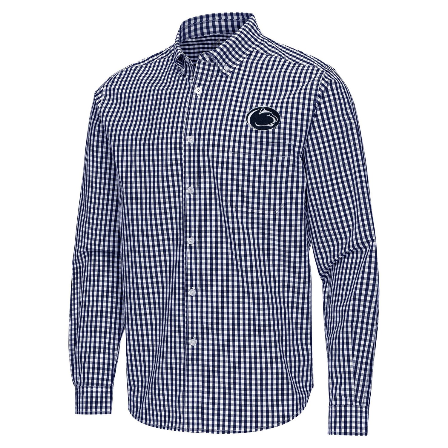 Antigua Penn State Nittany Lions Ellis Woven Tri-Blend Long Sleeve Button-Down Shirt