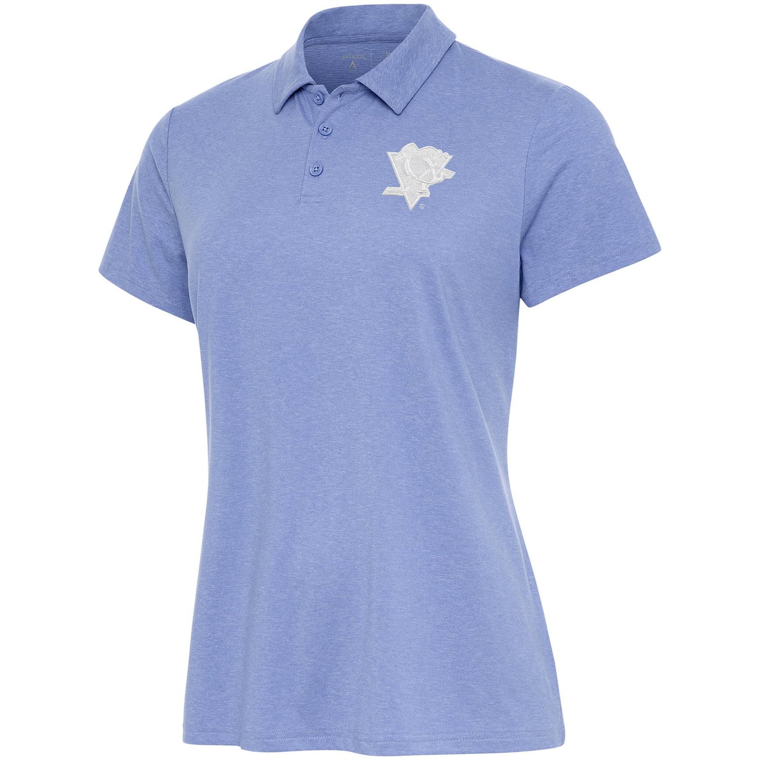 Antigua Pittsburgh Penguins White Logo Matter Polo - view number 1