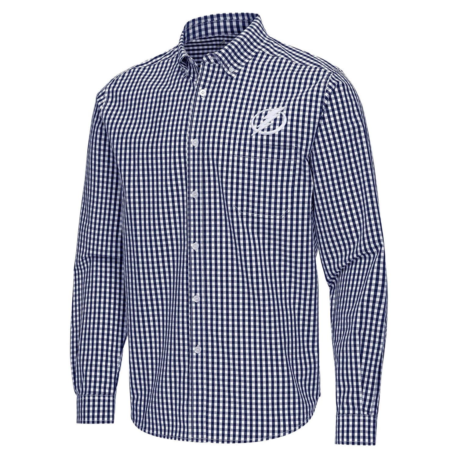 Antigua Tampa Bay Lightning Ellis Tri-Blend Long Sleeve Button-Down Shirt - view number 2
