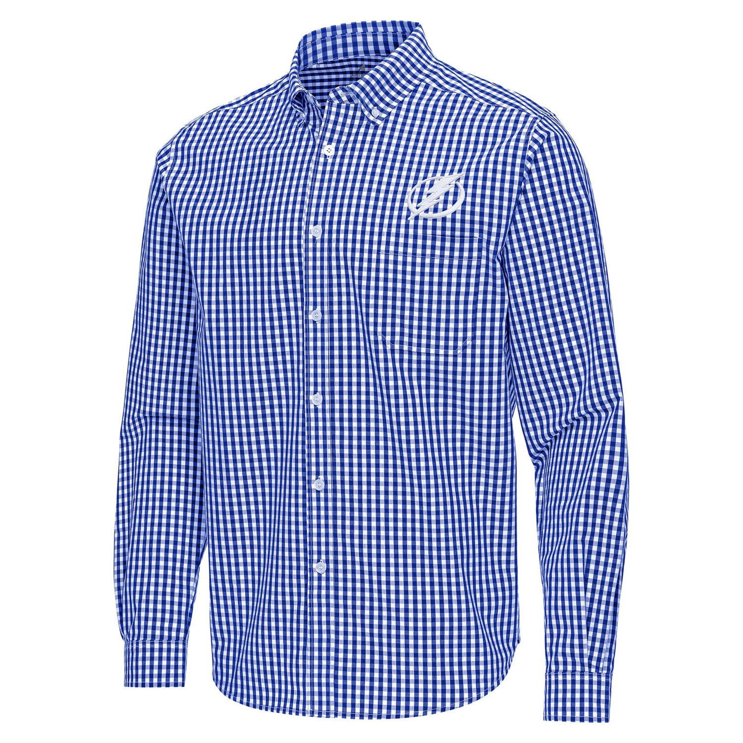 Antigua Tampa Bay Lightning Ellis Tri-Blend Long Sleeve Button-Down Shirt - view number 2