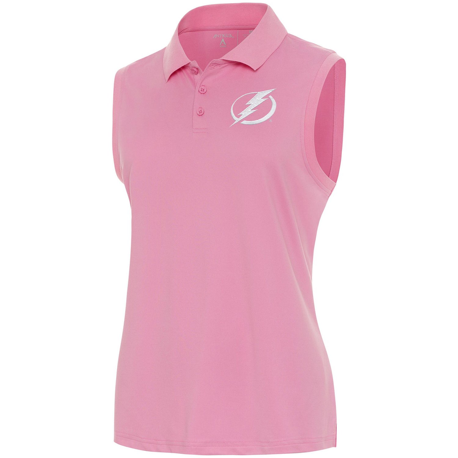 Antigua Tampa Bay Lightning Logo Sleeveless Recap Polo