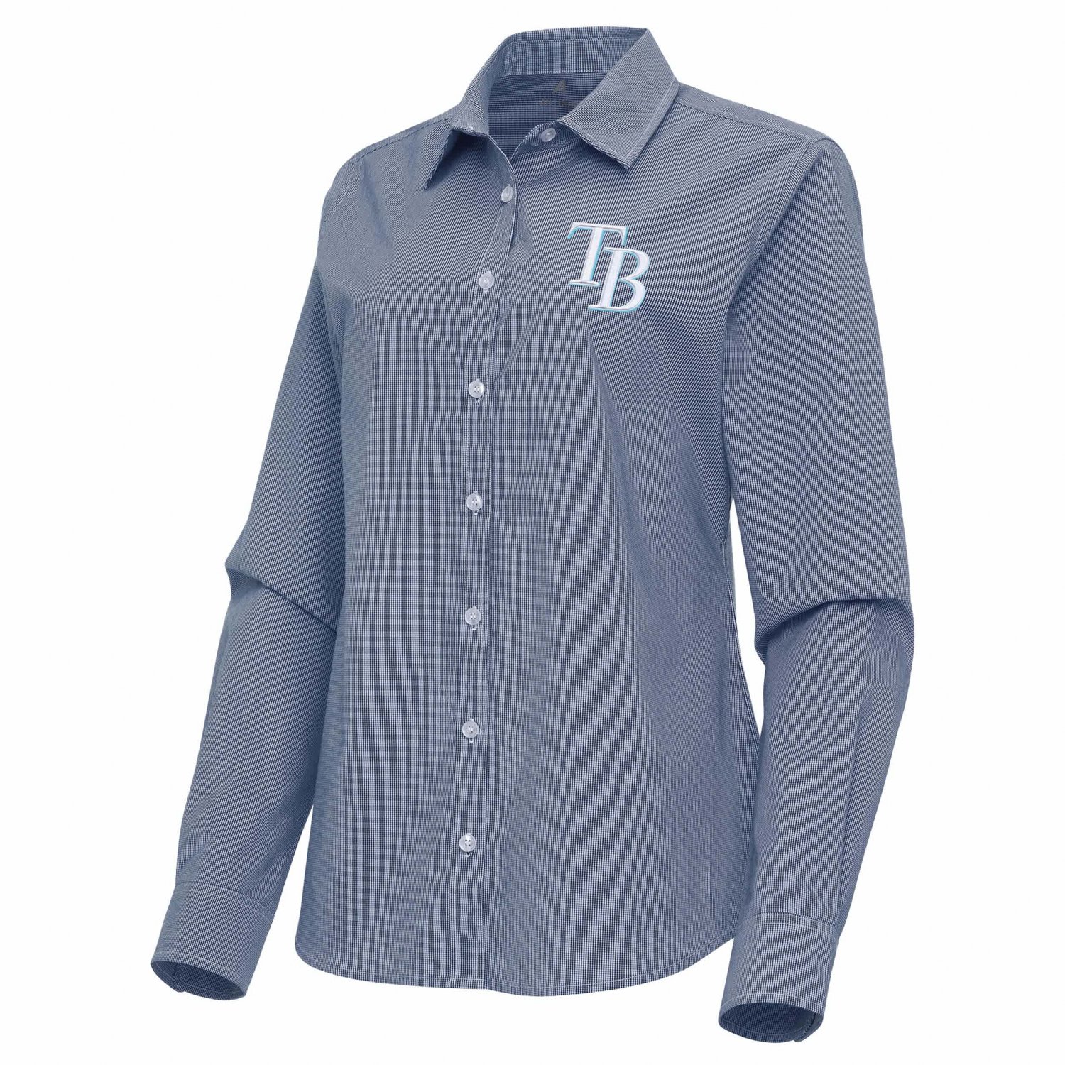 Antigua Tampa Bay Rays Porter Woven Long Sleeve Button-Up Shirt - view number 2