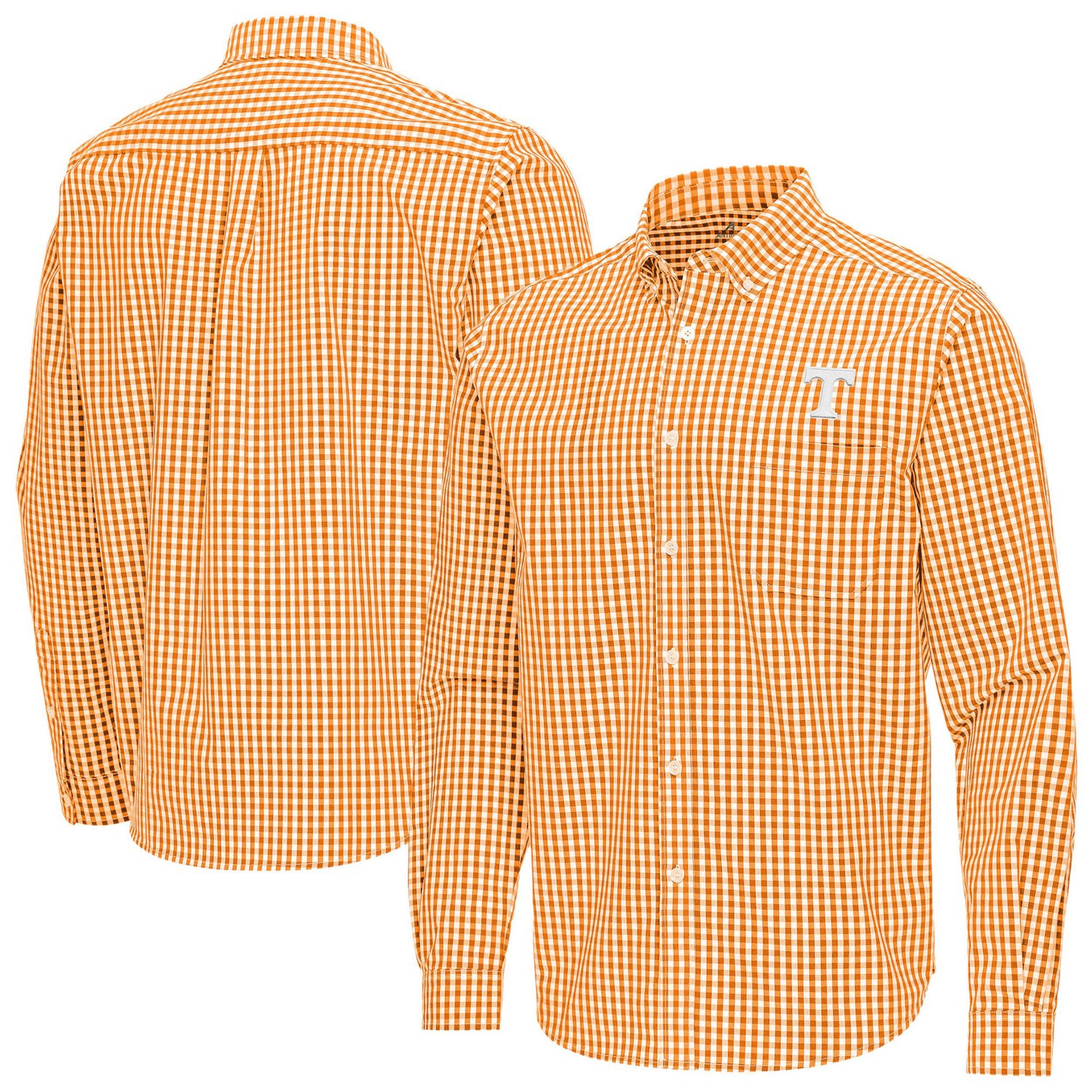 Antigua Tennessee Tennessee Volunteers Ellis Woven Tri-Blend Long Sleeve Button-Down Shirt