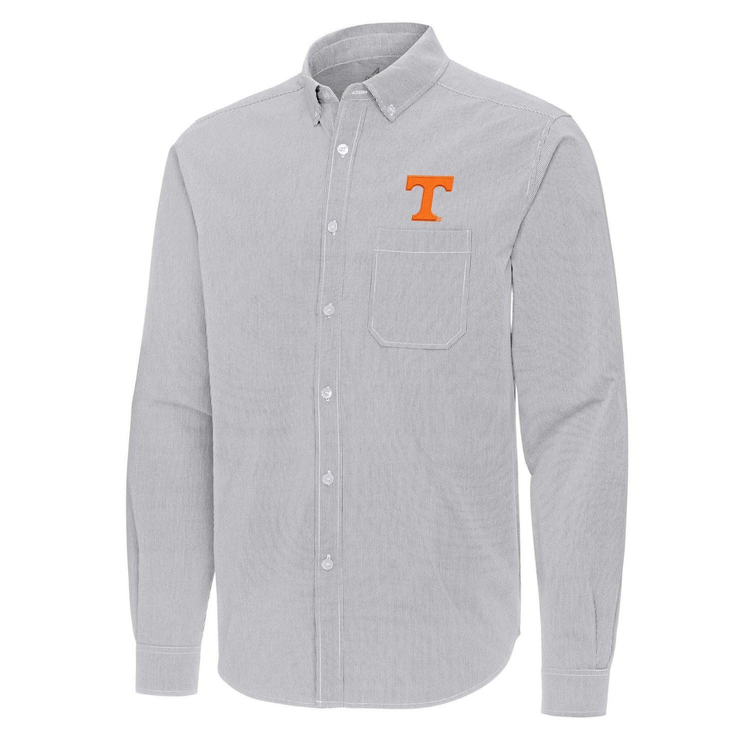 Antigua Tennessee Volunteers Porter Woven Tri-Blend Long Sleeve Button-Down Shirt