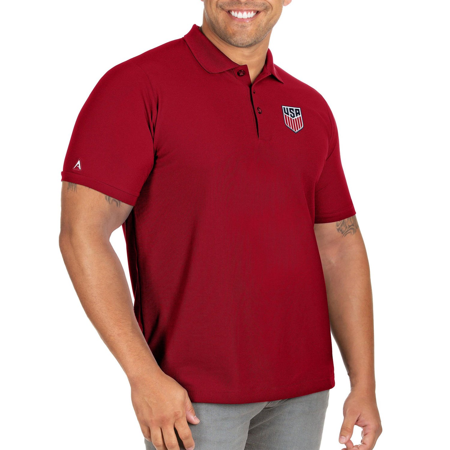Antigua USMNT Legacy Pique Big  Tall Polo