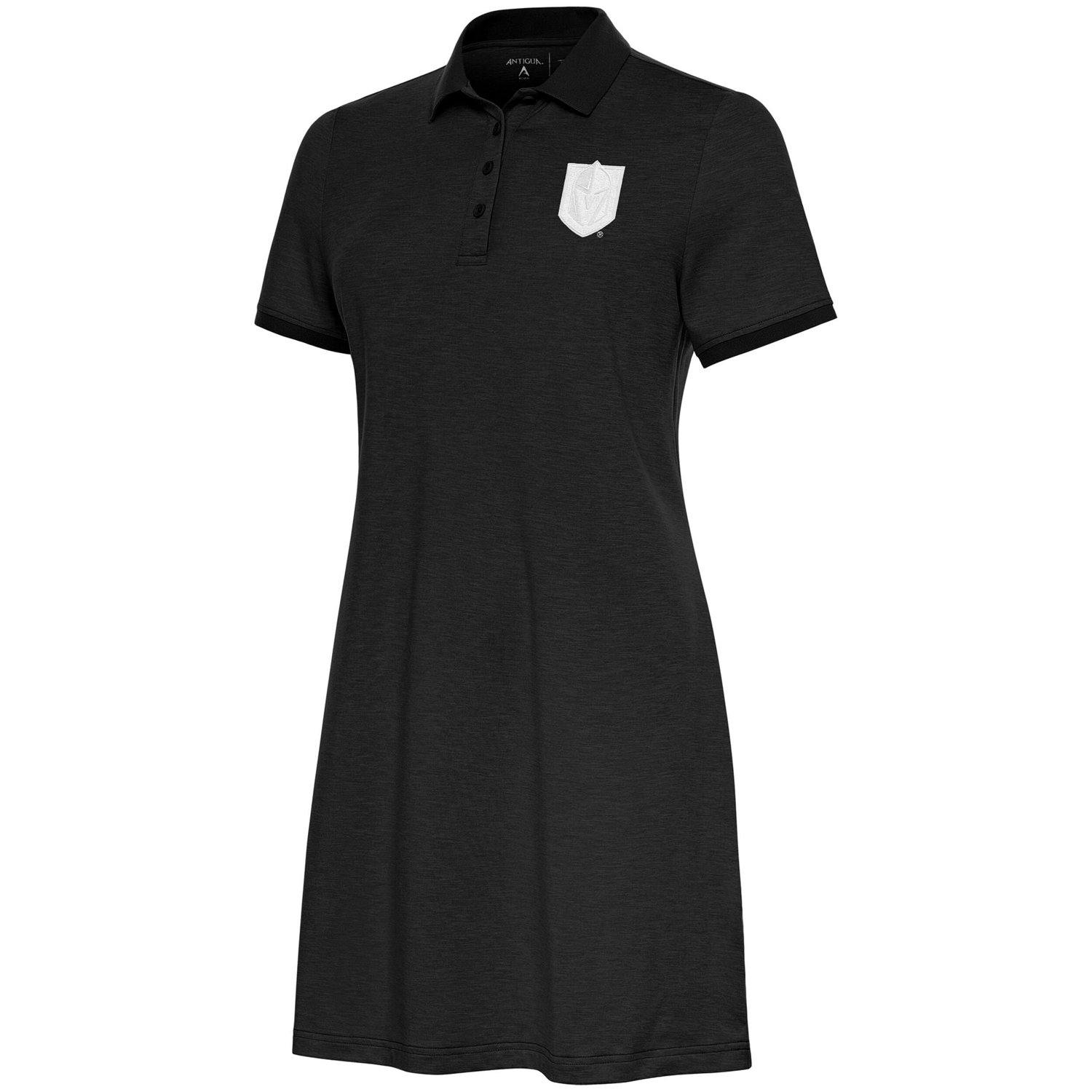 Antigua Vegas Golden Knights White Logo Play Through Polo Dress