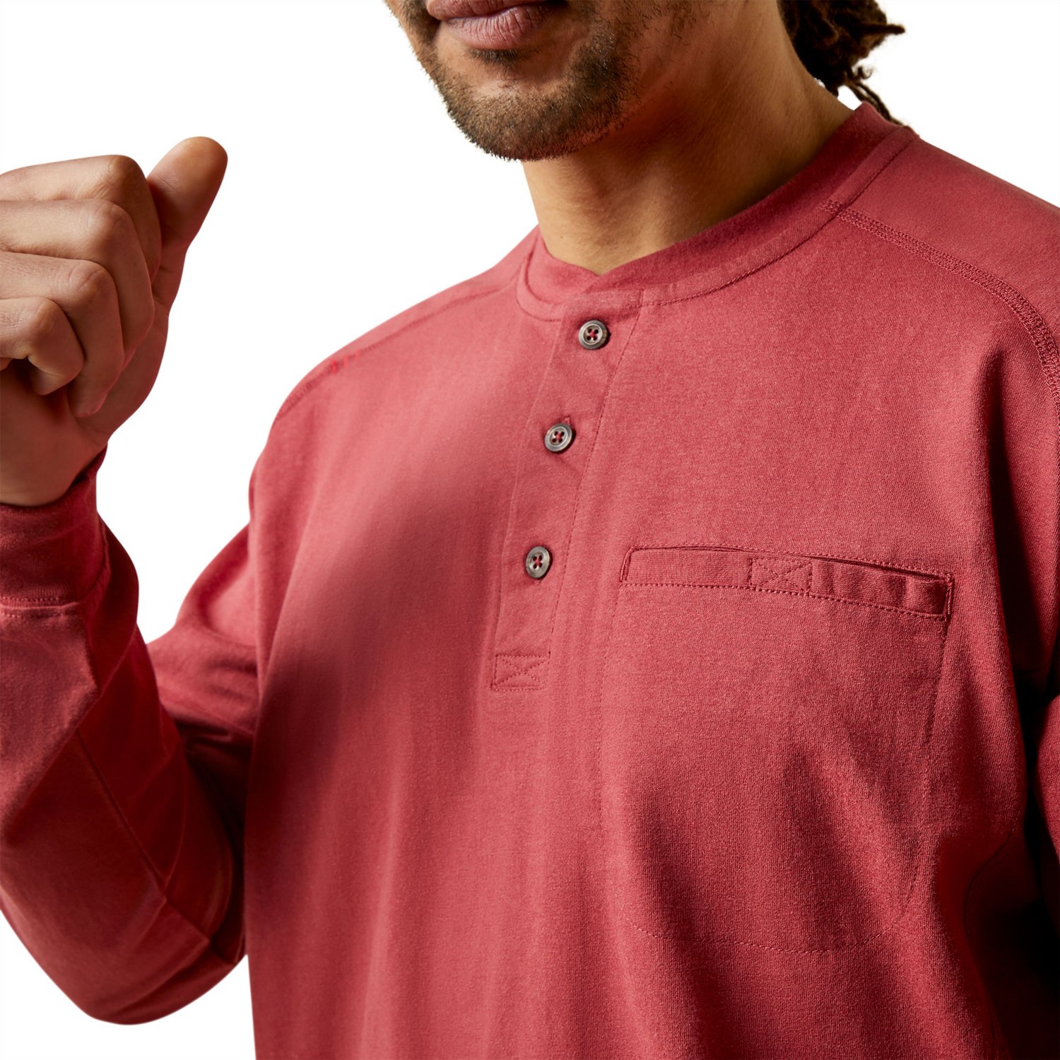 Ariat Men's Flame Resistant Air Henley Long Sleeve Shirt - view number 3