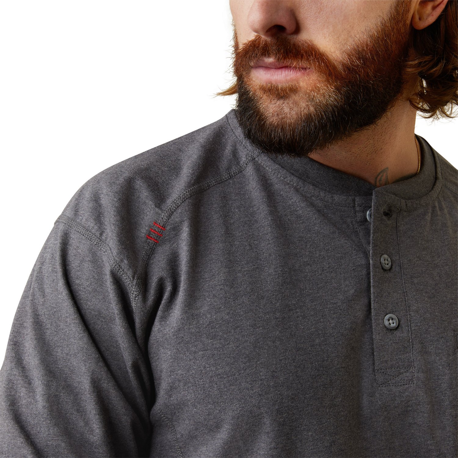 Ariat Men's FR Air Refinery Row Graphic Henley Long Sleeve Top                                                                   - view number 5