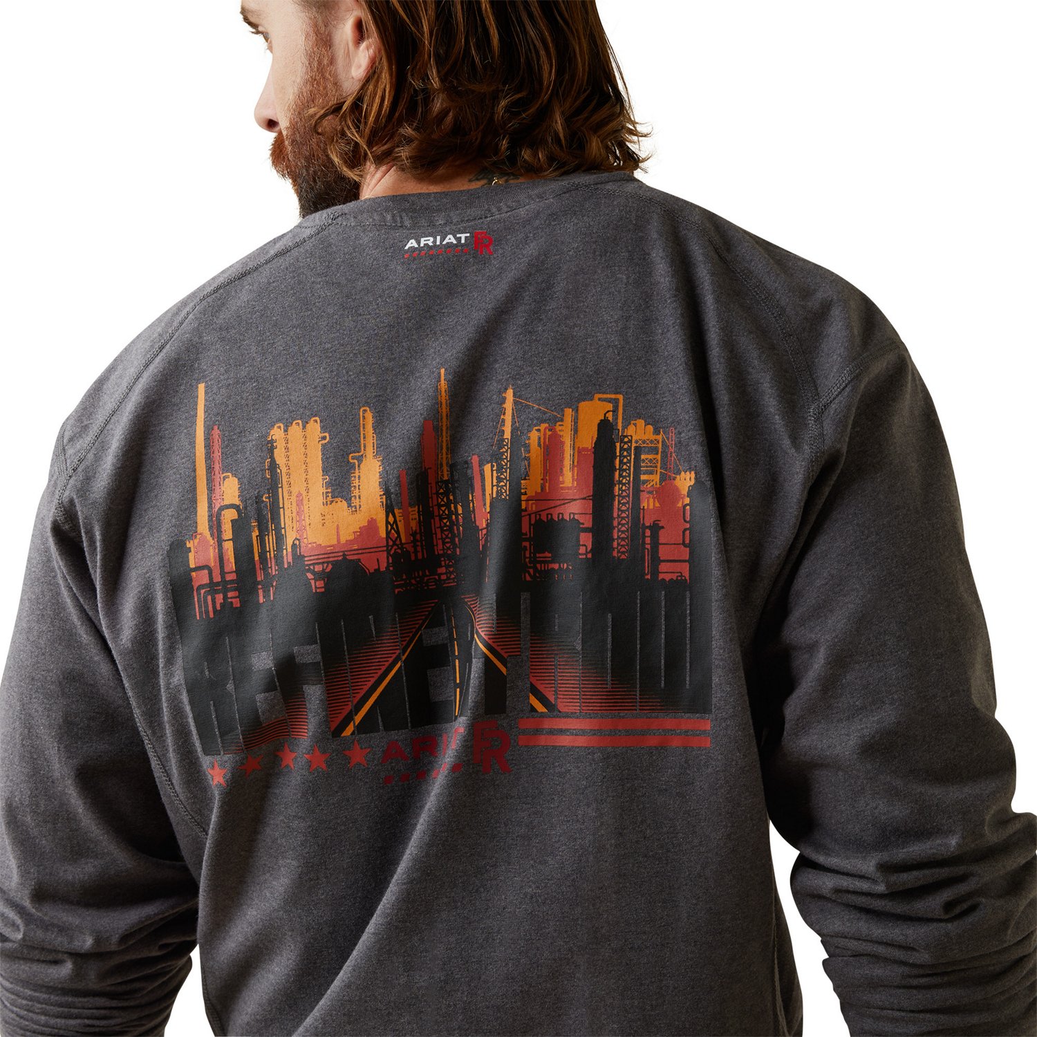 Ariat Men's FR Air Refinery Row Graphic Henley Long Sleeve Top                                                                   - view number 6